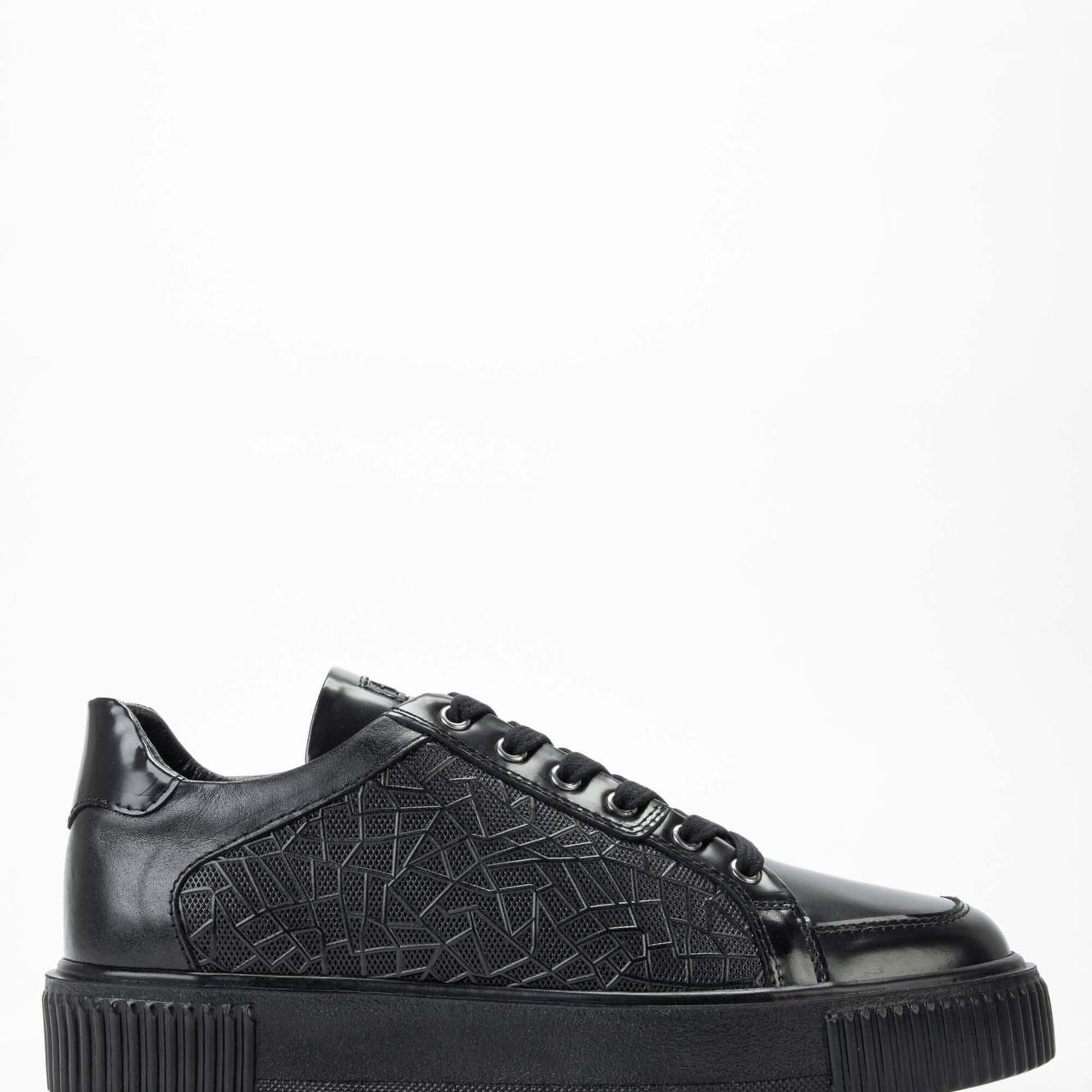 Tamer Tanca Erkek Hakiki Deri Siyah/Siyah Sneakers & Spor Ayakkabı