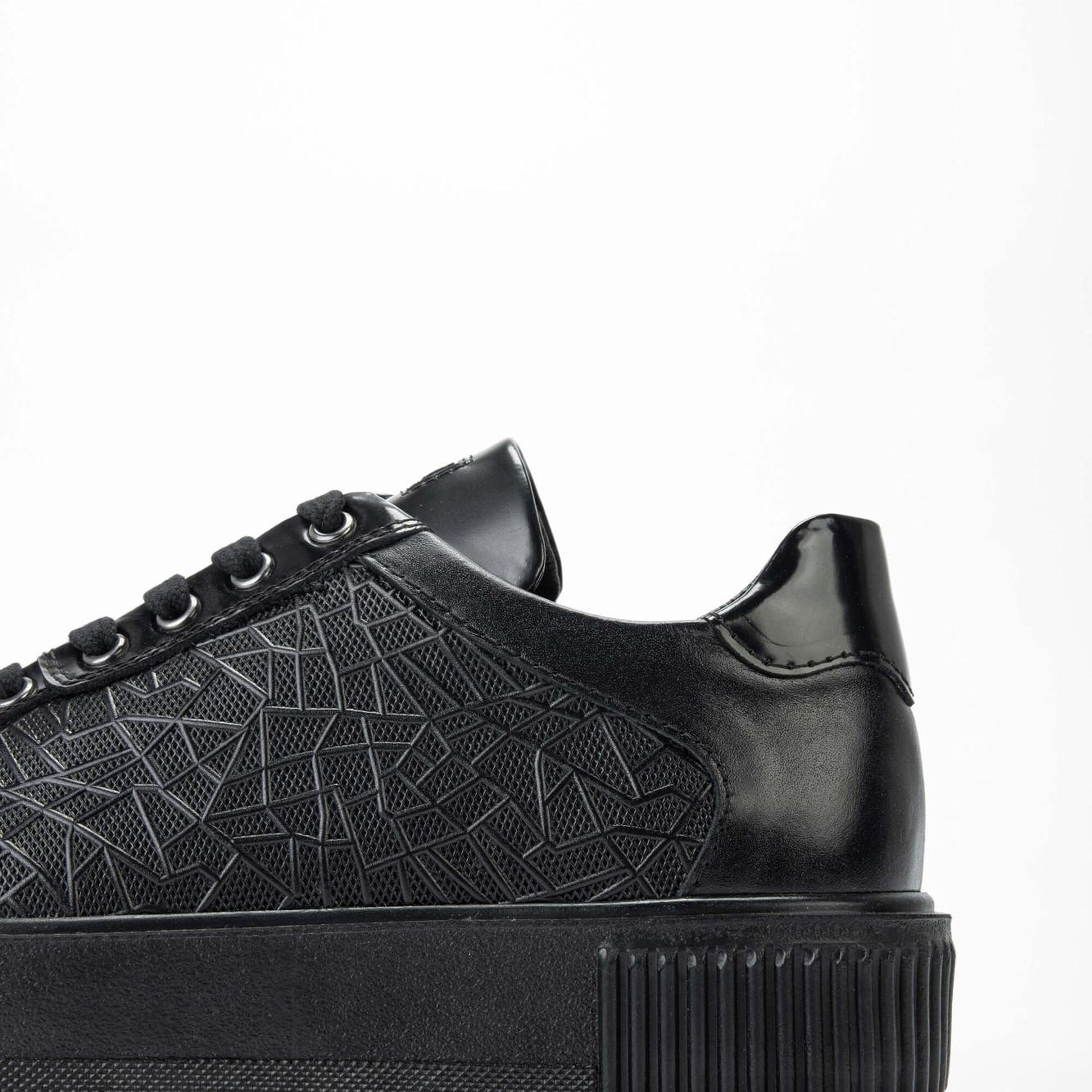 Tamer Tanca Erkek Hakiki Deri Siyah/Siyah Sneakers & Spor Ayakkabı