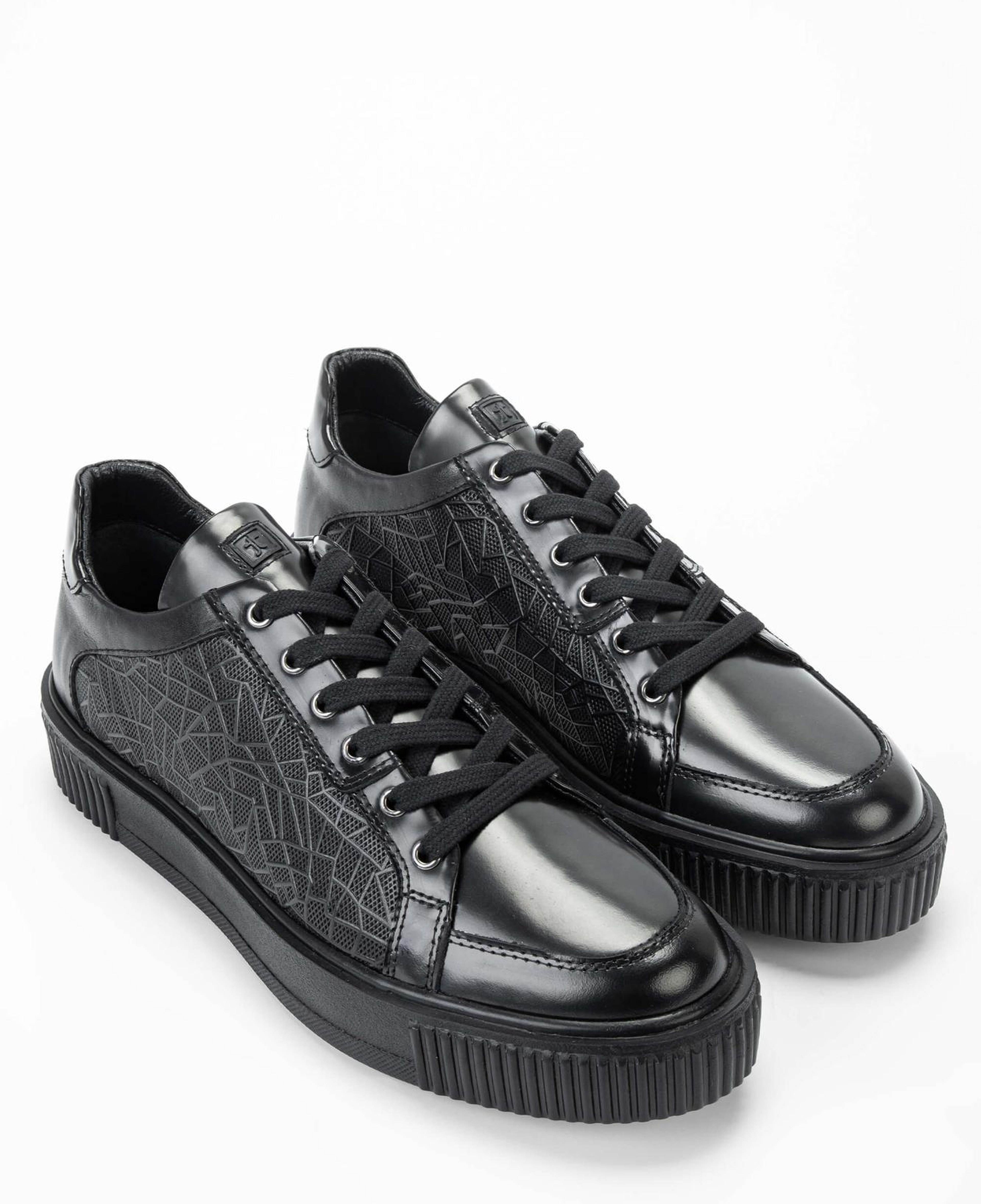 Tamer Tanca Erkek Hakiki Deri Siyah/Siyah Sneakers & Spor Ayakkabı