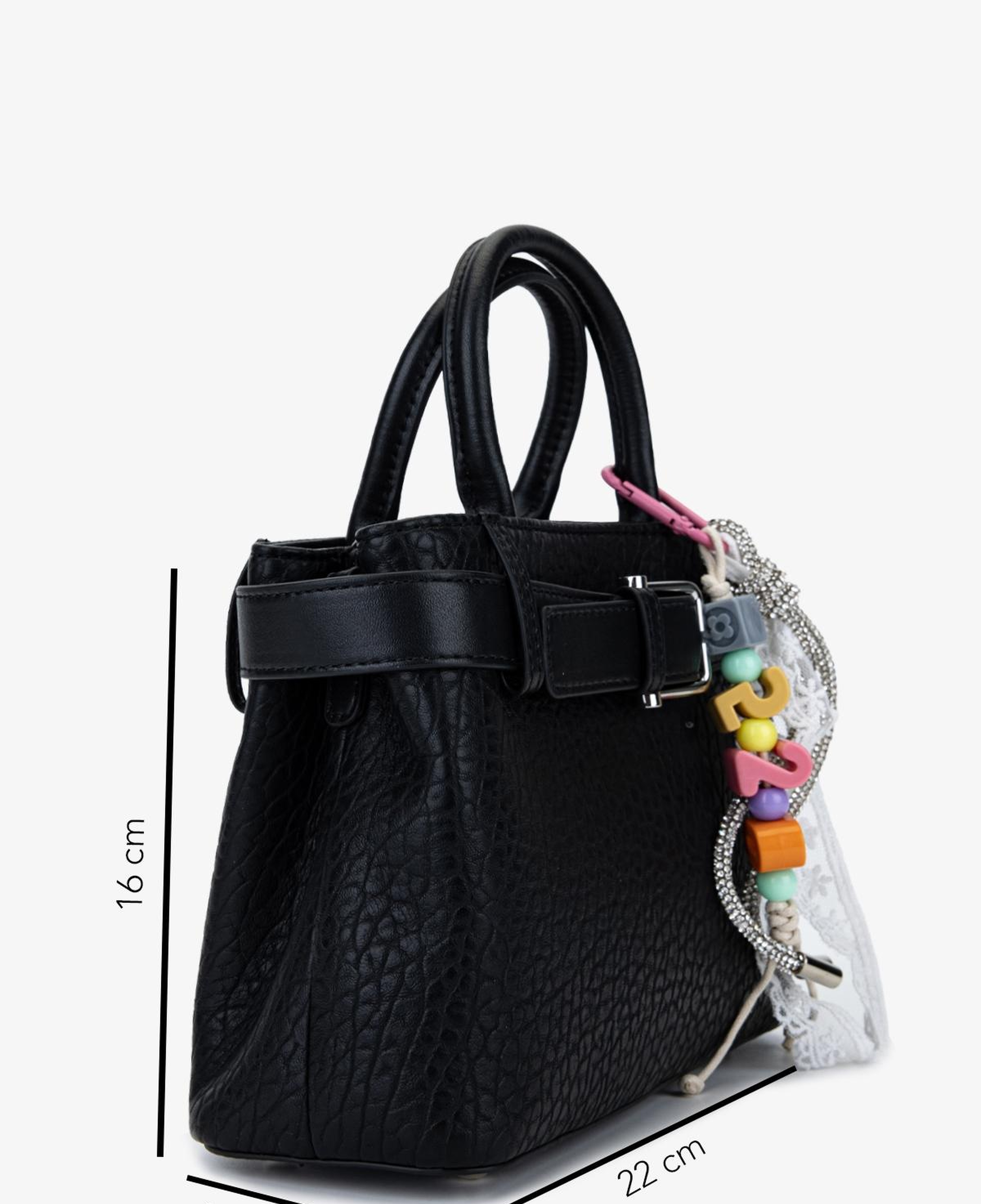 Valmenti Kadın Suni Deri Siyah Omuz Çanta