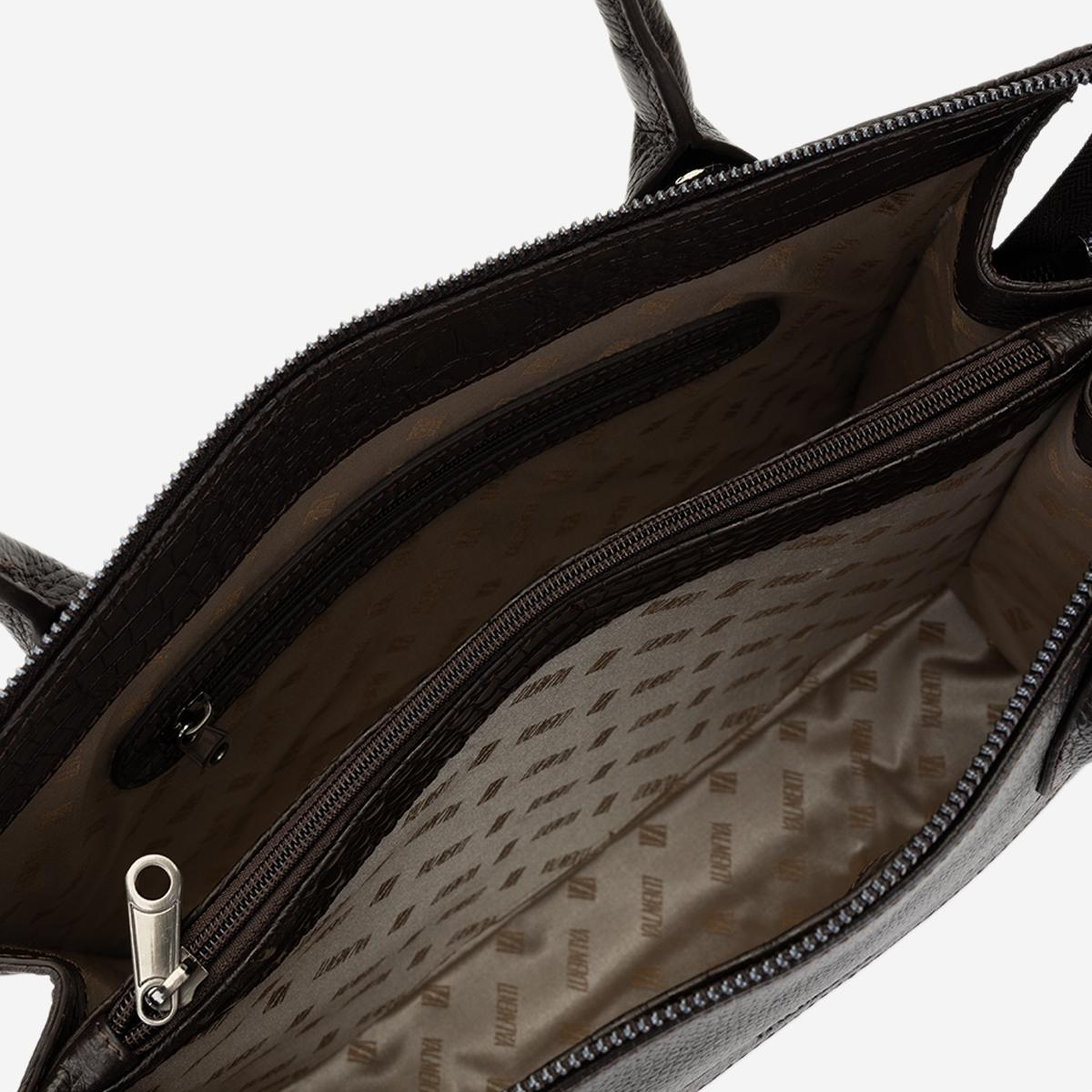 Valmenti Kadın Hakiki Deri Kahverengi Kroko Kol Çantası