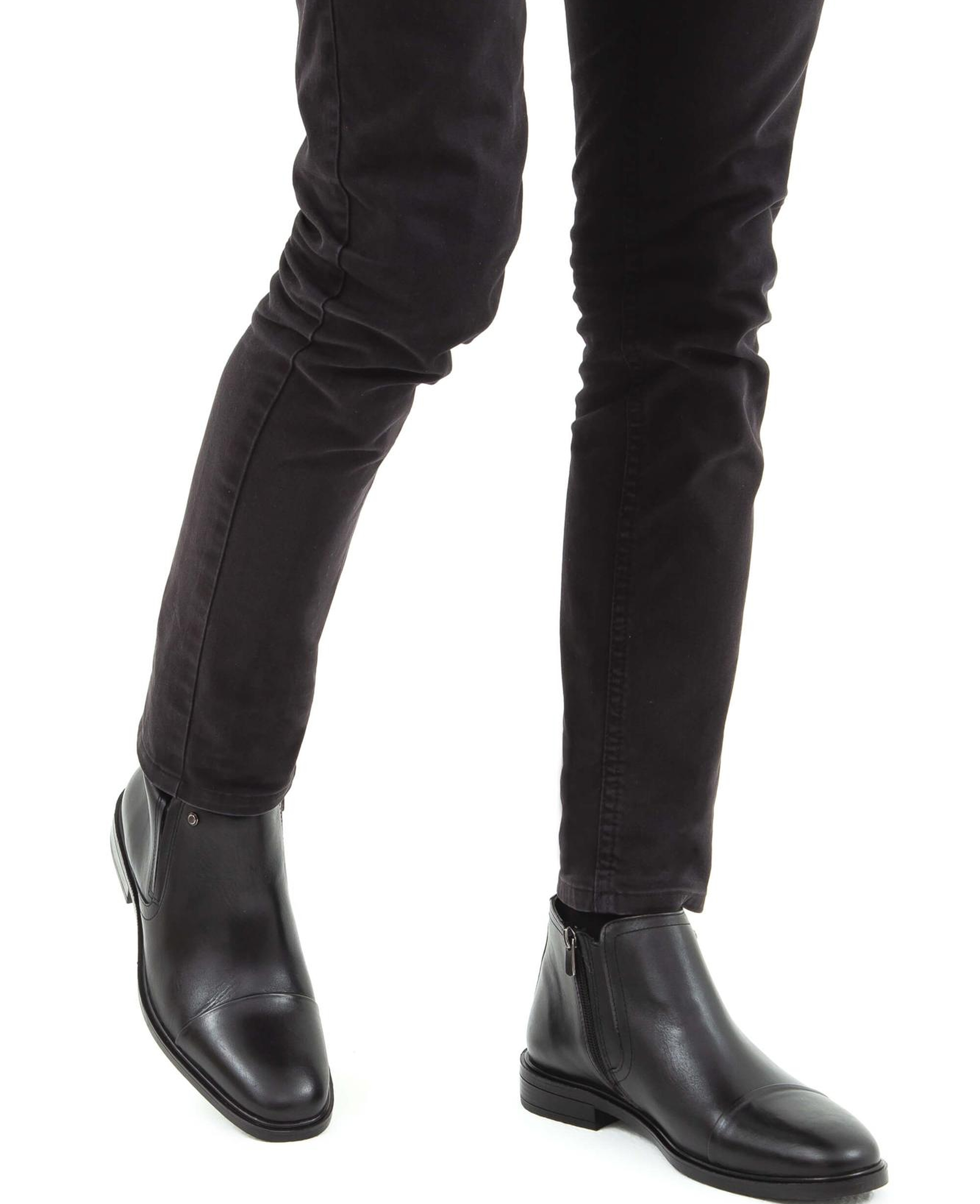 Tamer Tanca Erkek Hakiki Deri Siyah Klasik Bot