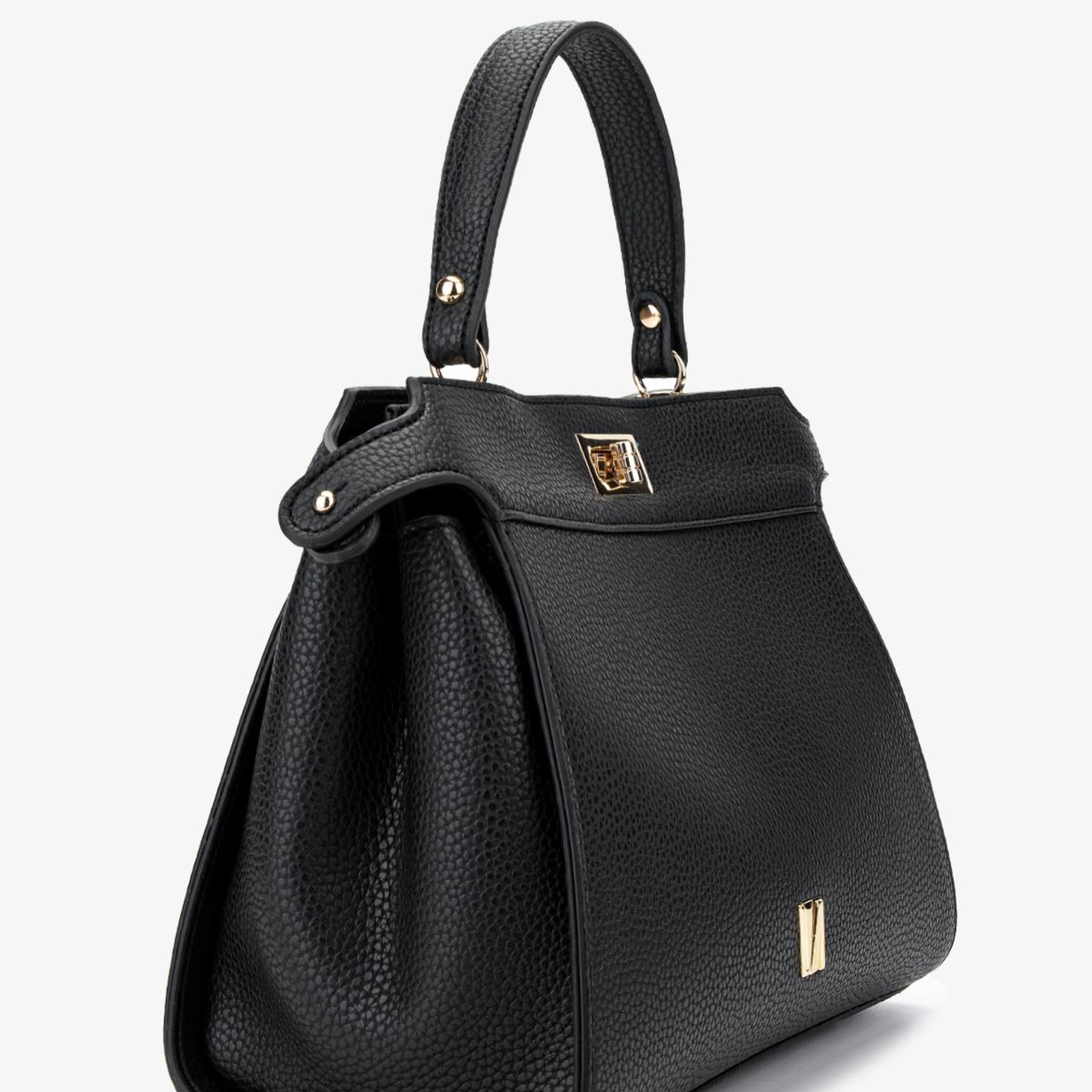 Valmenti Kadın Suni Deri Siyah Floter Kol Çantası