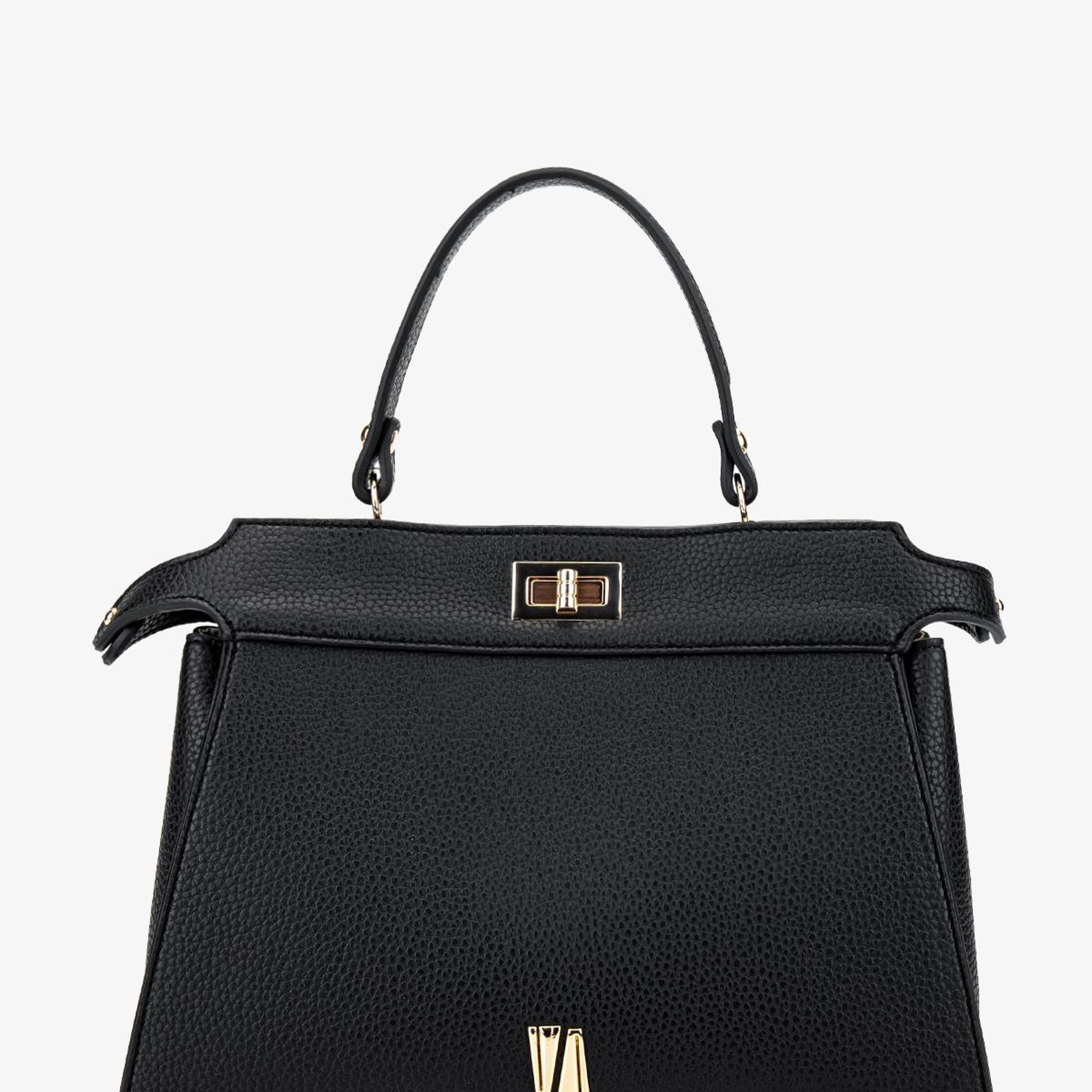 Valmenti Kadın Suni Deri Siyah Floter Kol Çantası