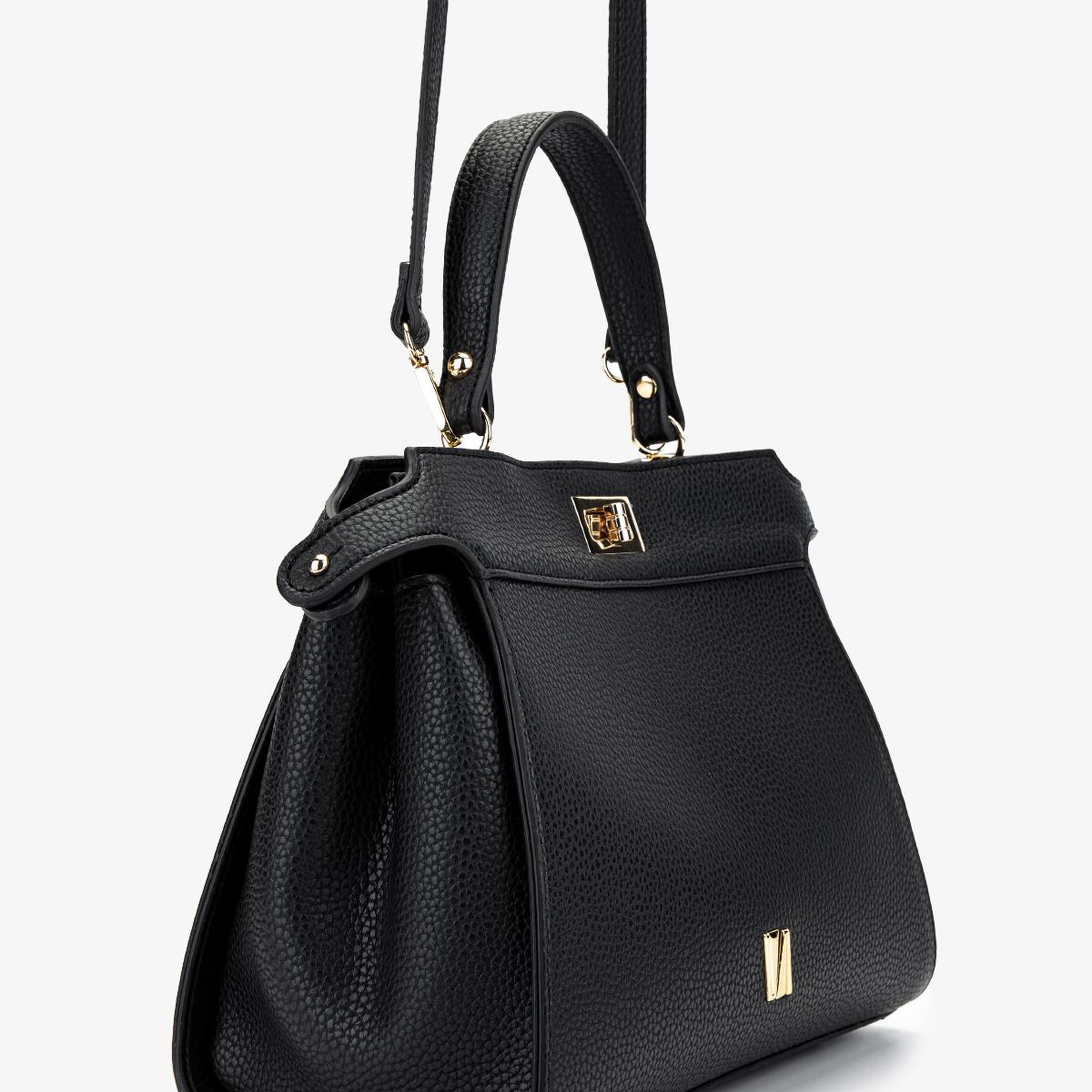 Valmenti Kadın Suni Deri Siyah Floter Kol Çantası