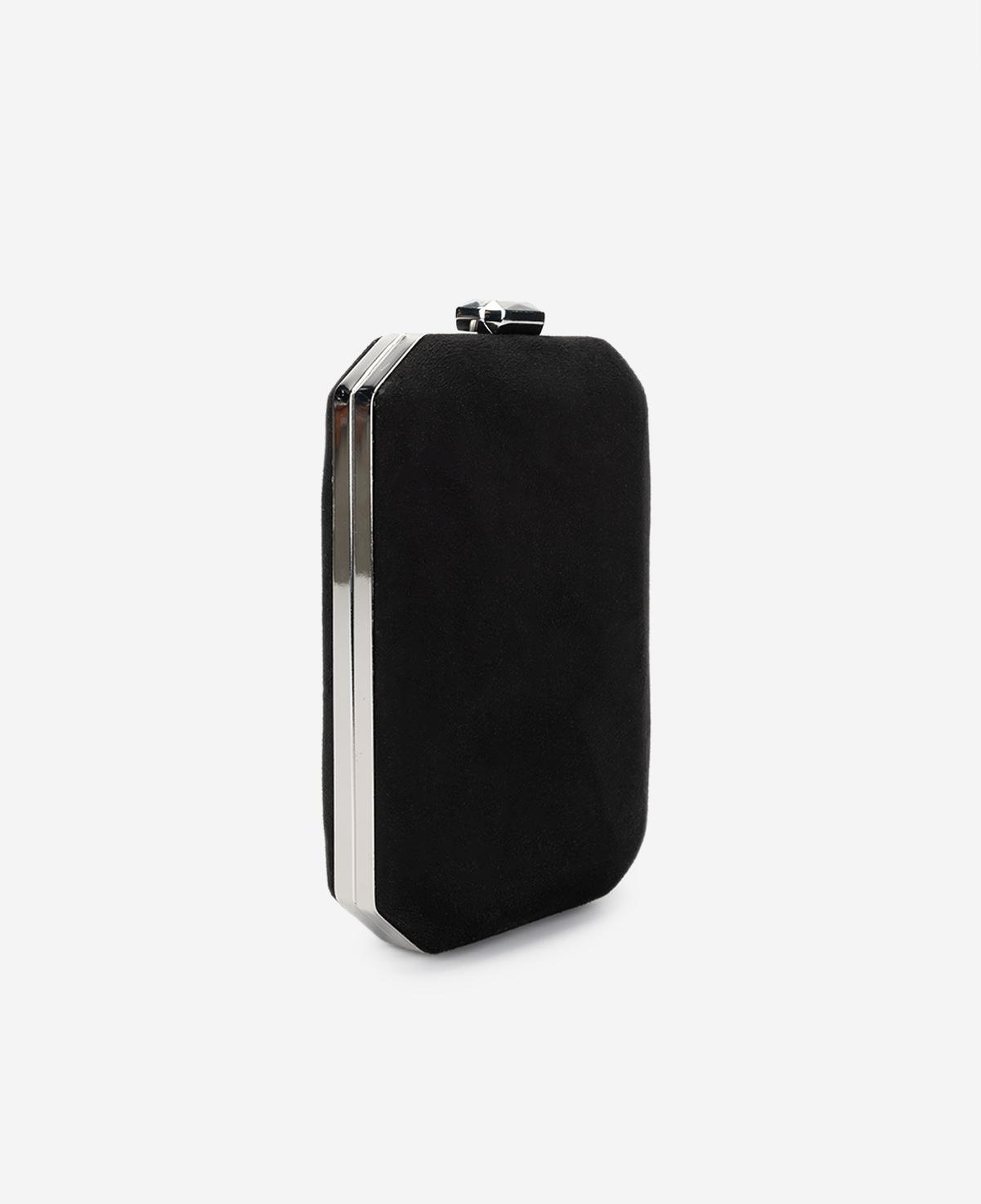 Valmenti Kadın Suni Deri Siyah Süet Abiye Çanta