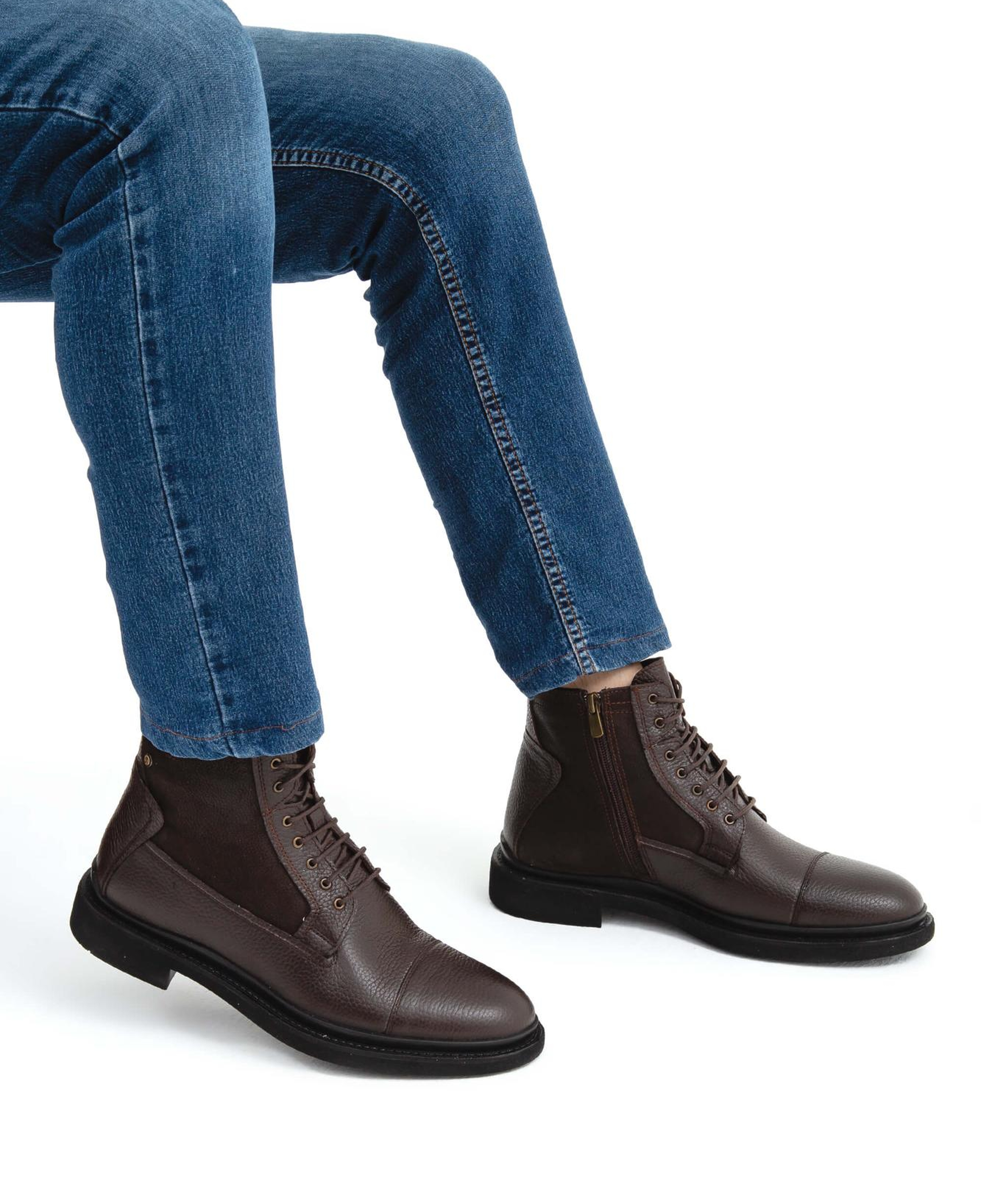 Tamer Tanca Erkek Hakiki Deri Kahverengi POSTAL Bot