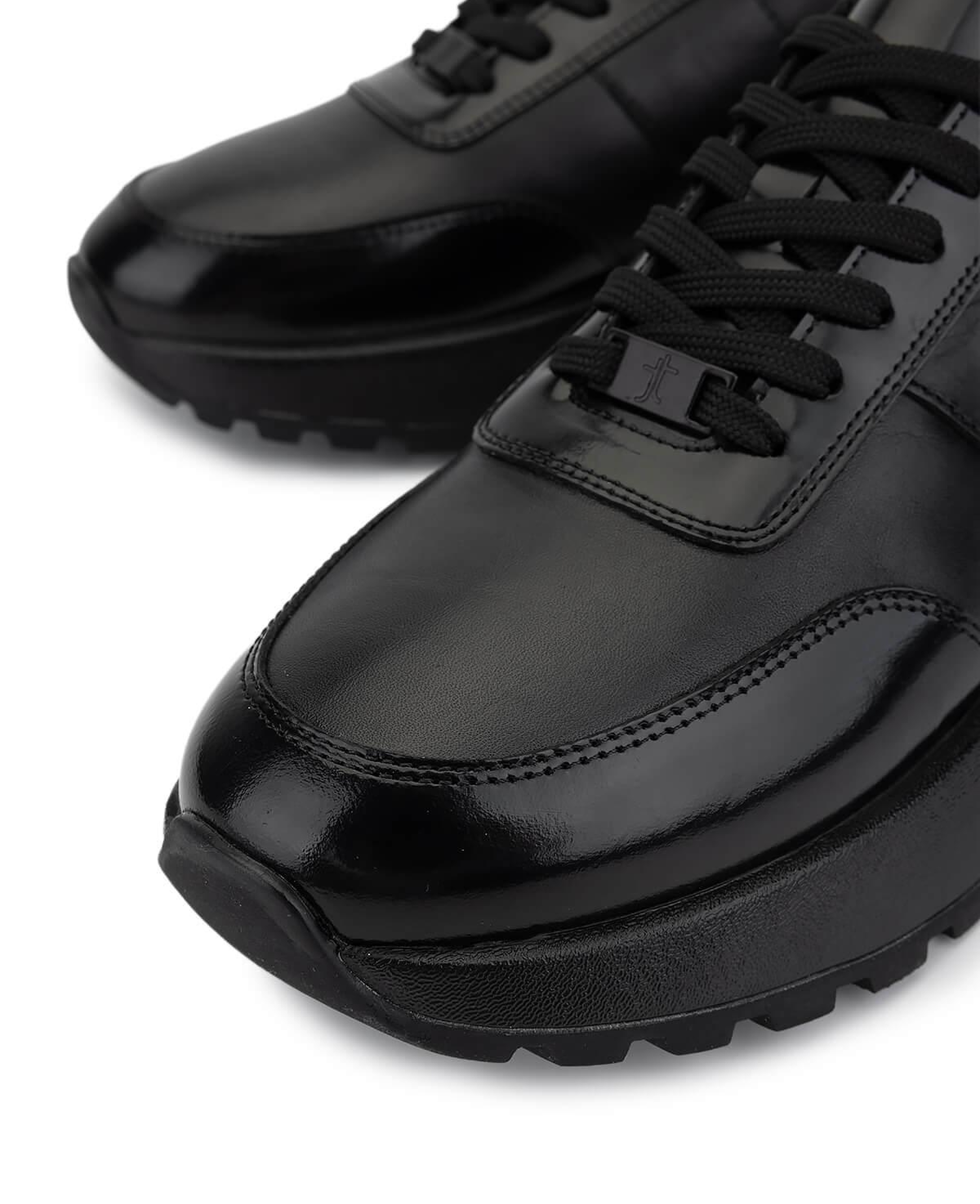 Tamer Tanca Erkek Hakiki Deri Siyah Açma Sneakers & Spor Ayakkabı