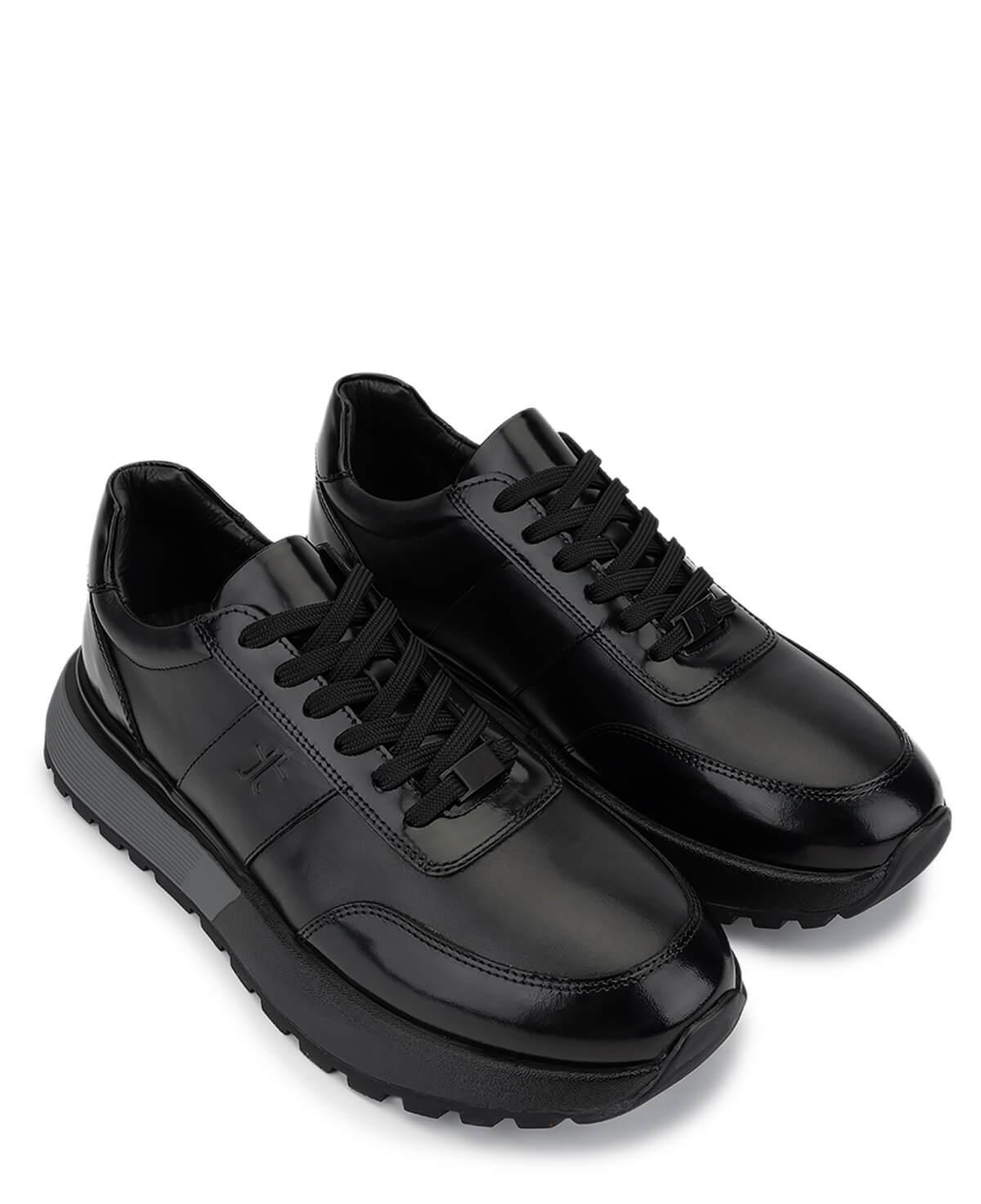 Tamer Tanca Erkek Hakiki Deri Siyah Açma Sneakers & Spor Ayakkabı