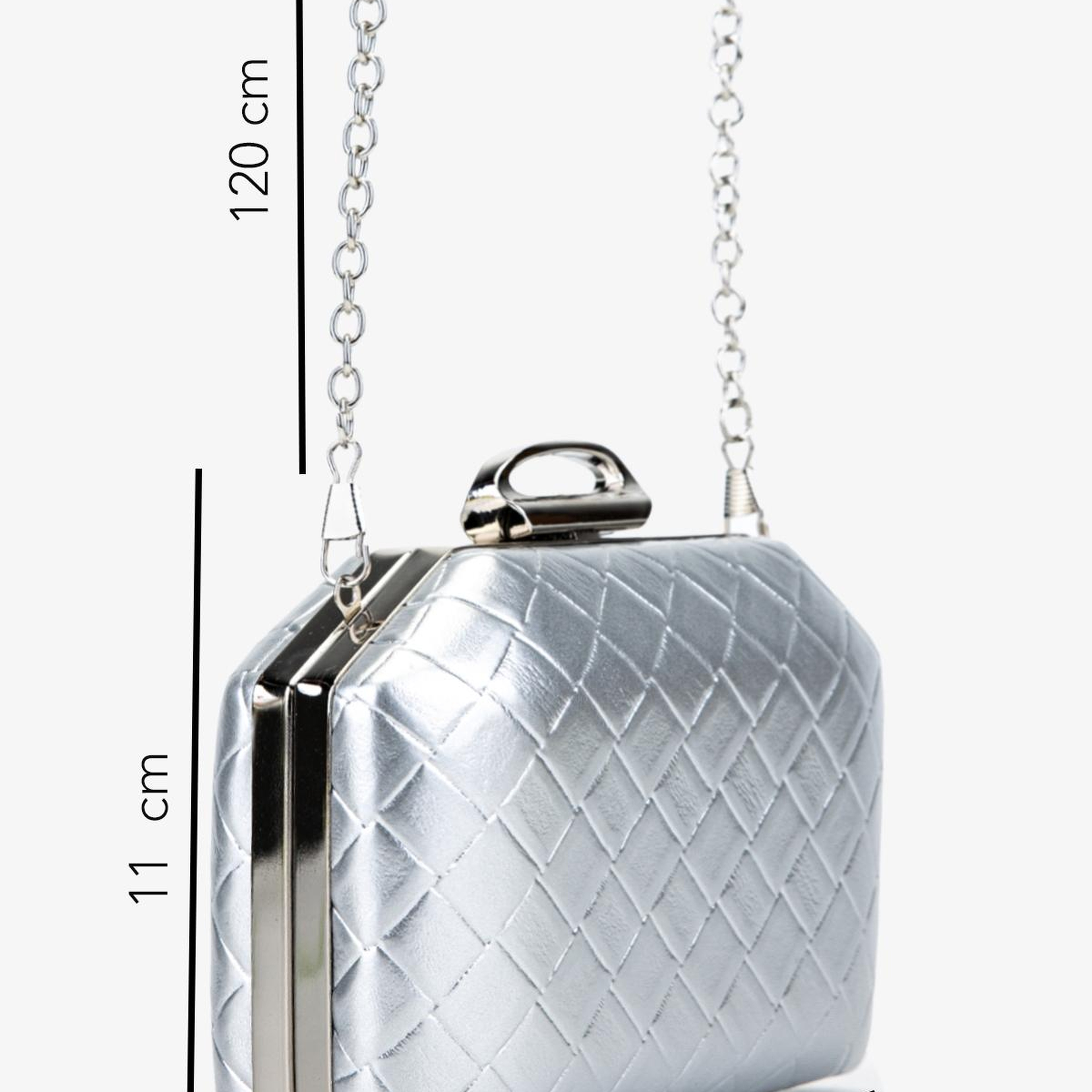 Valmenti Kadın Vegan Gümüş Abiye Çanta