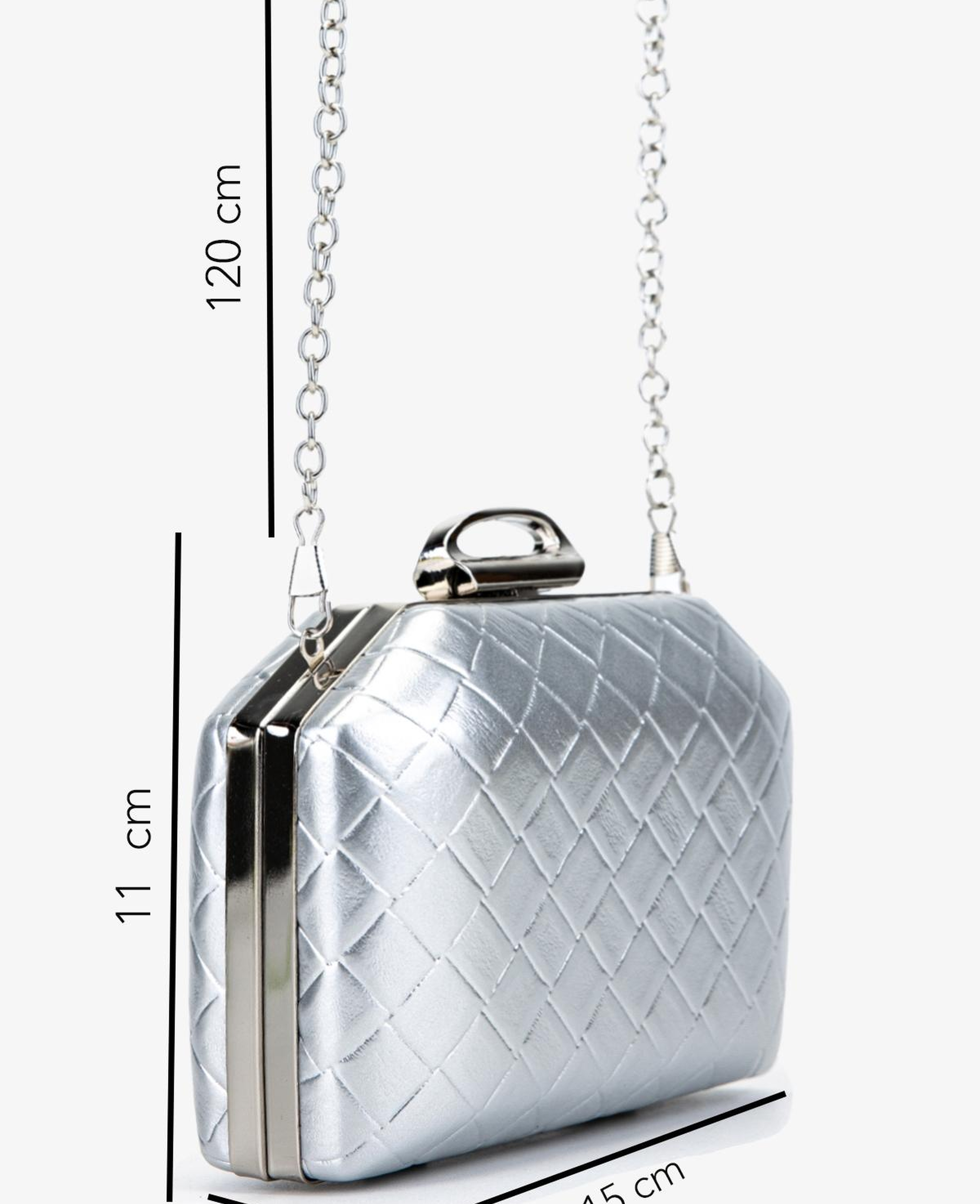 Valmenti Kadın Vegan Gümüş Abiye Çanta