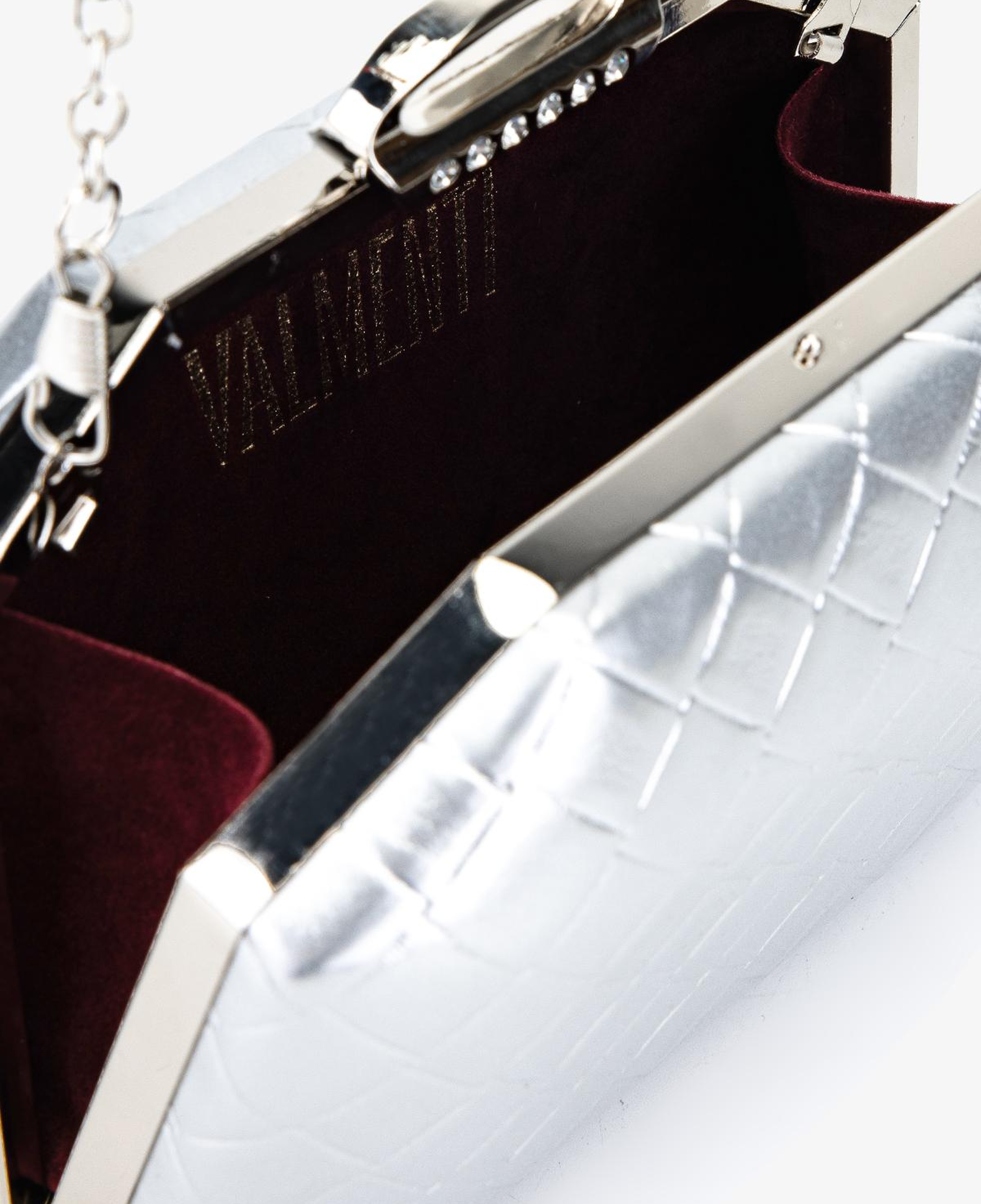 Valmenti Kadın Vegan Gümüş Abiye Çanta