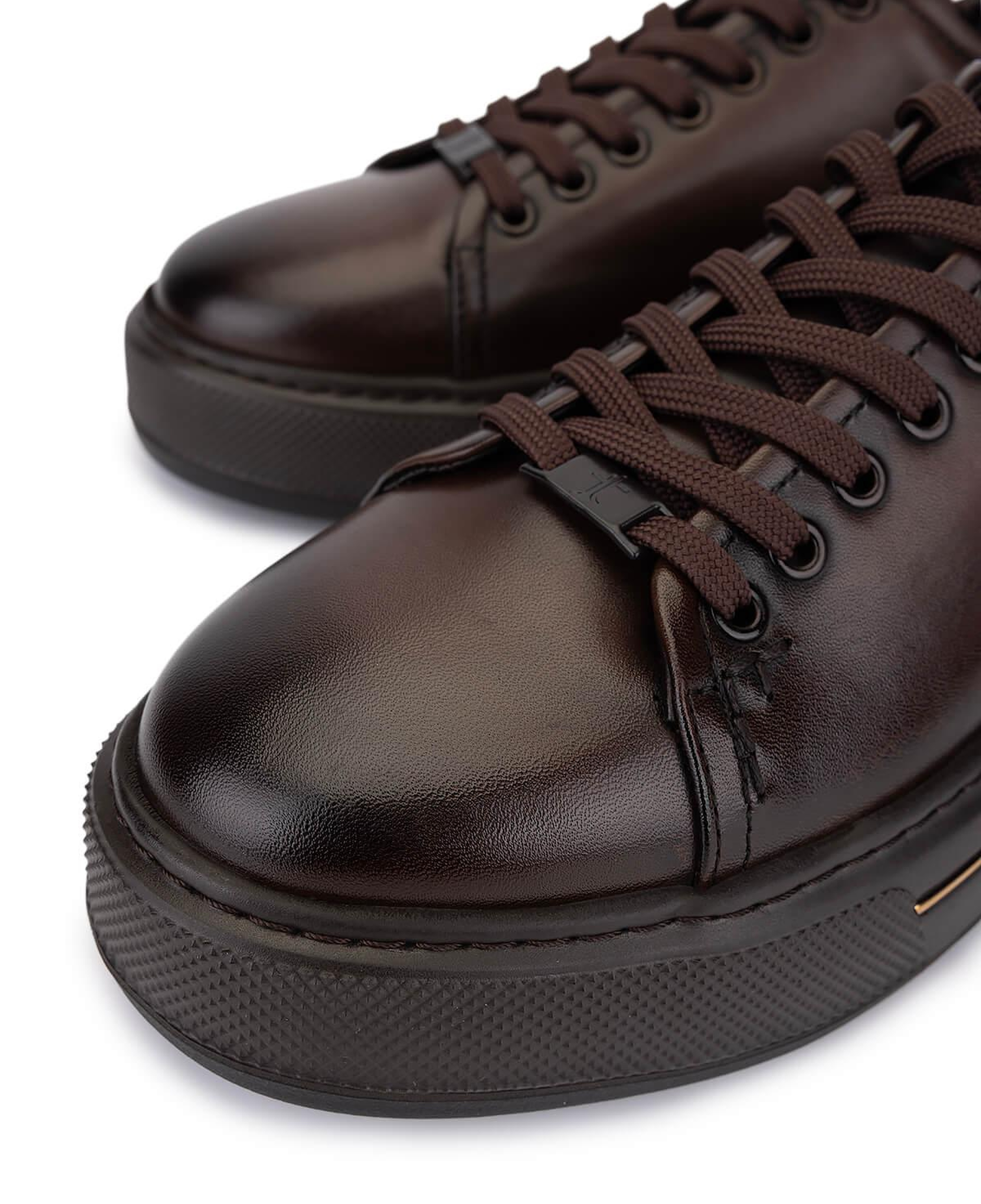 Tamer Tanca Erkek Hakiki Deri Kahverengi Sneakers & Spor Ayakkabı