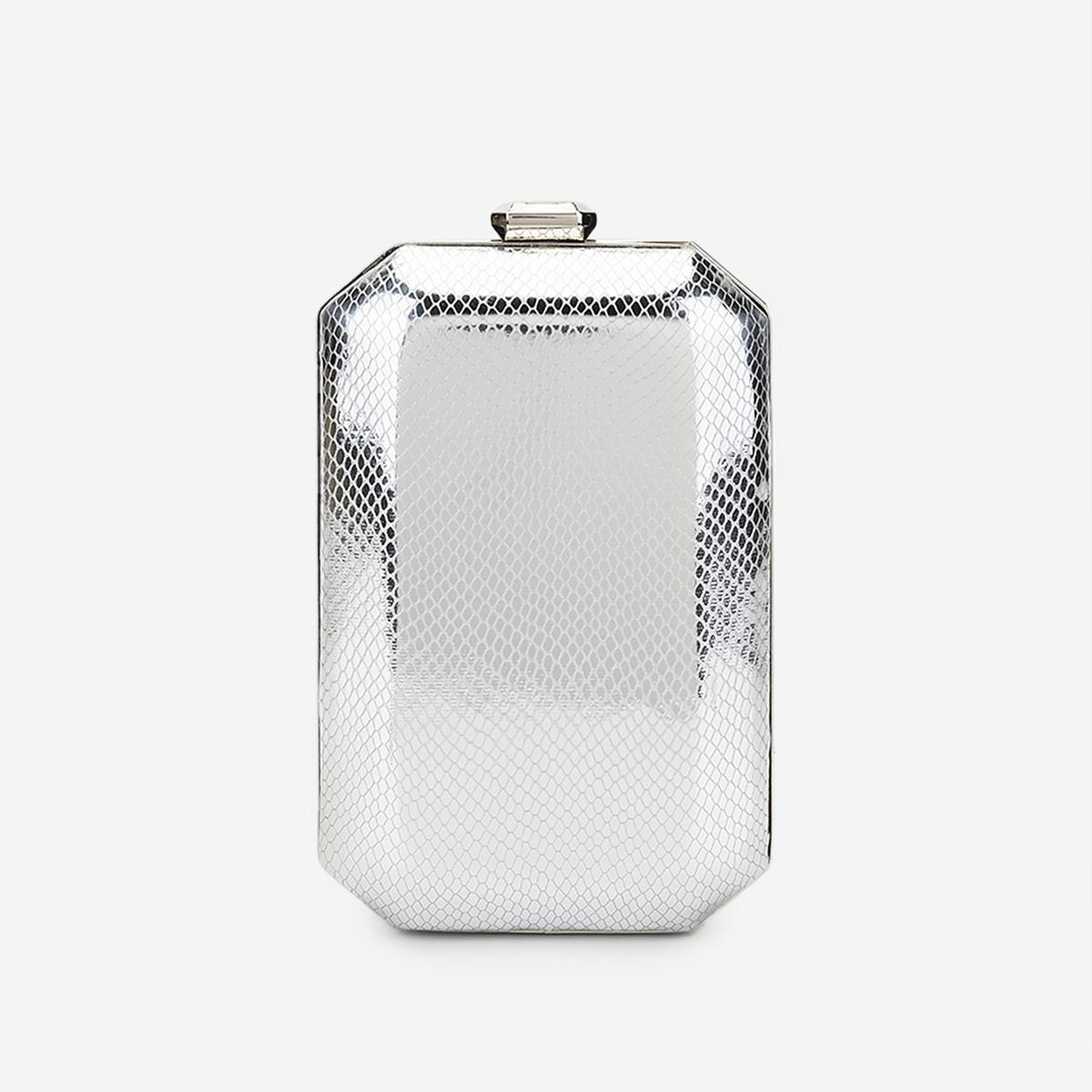 Valmenti Kadın Suni Deri Gümüş Abiye Çanta