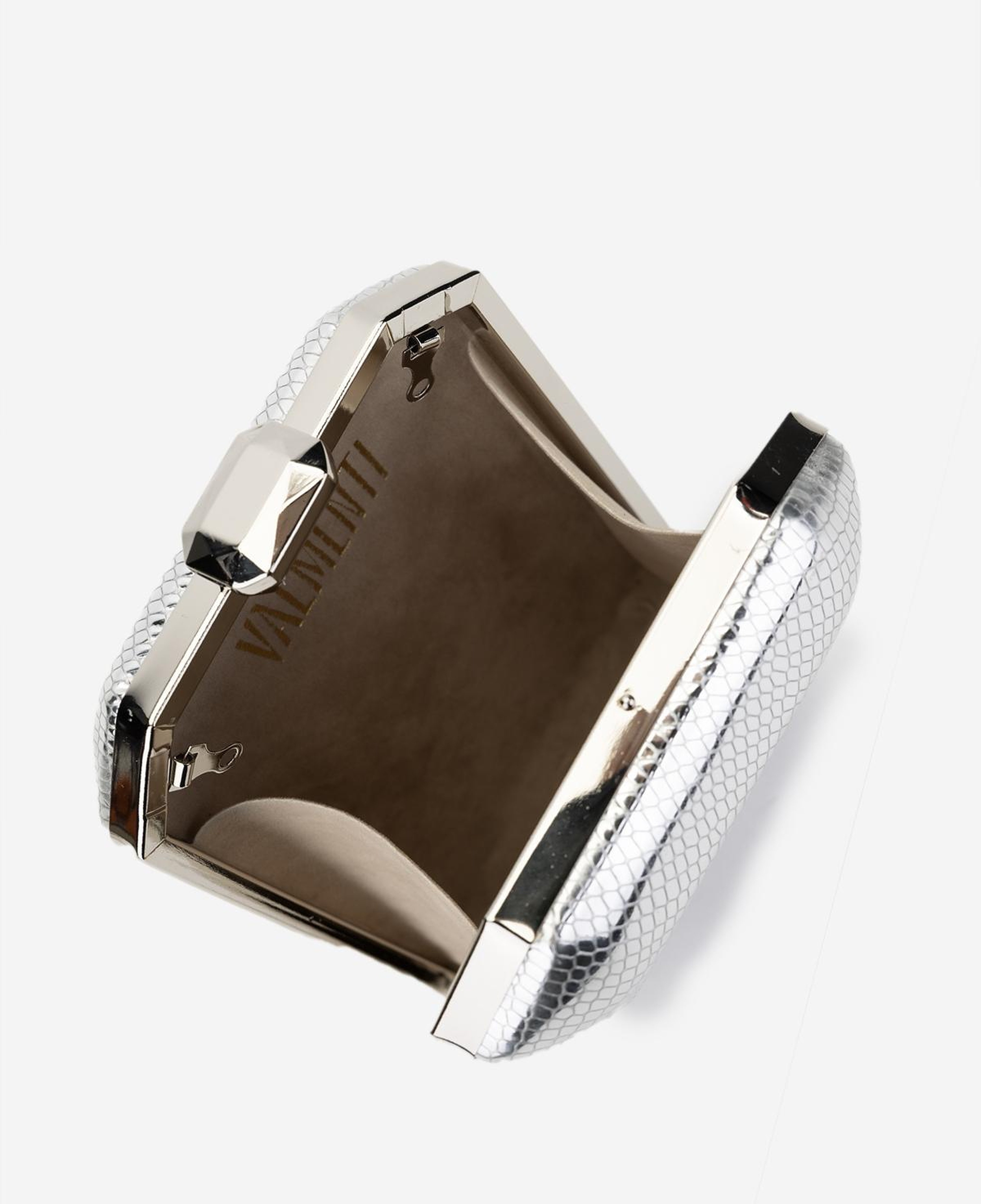 Valmenti Kadın Suni Deri Gümüş Abiye Çanta