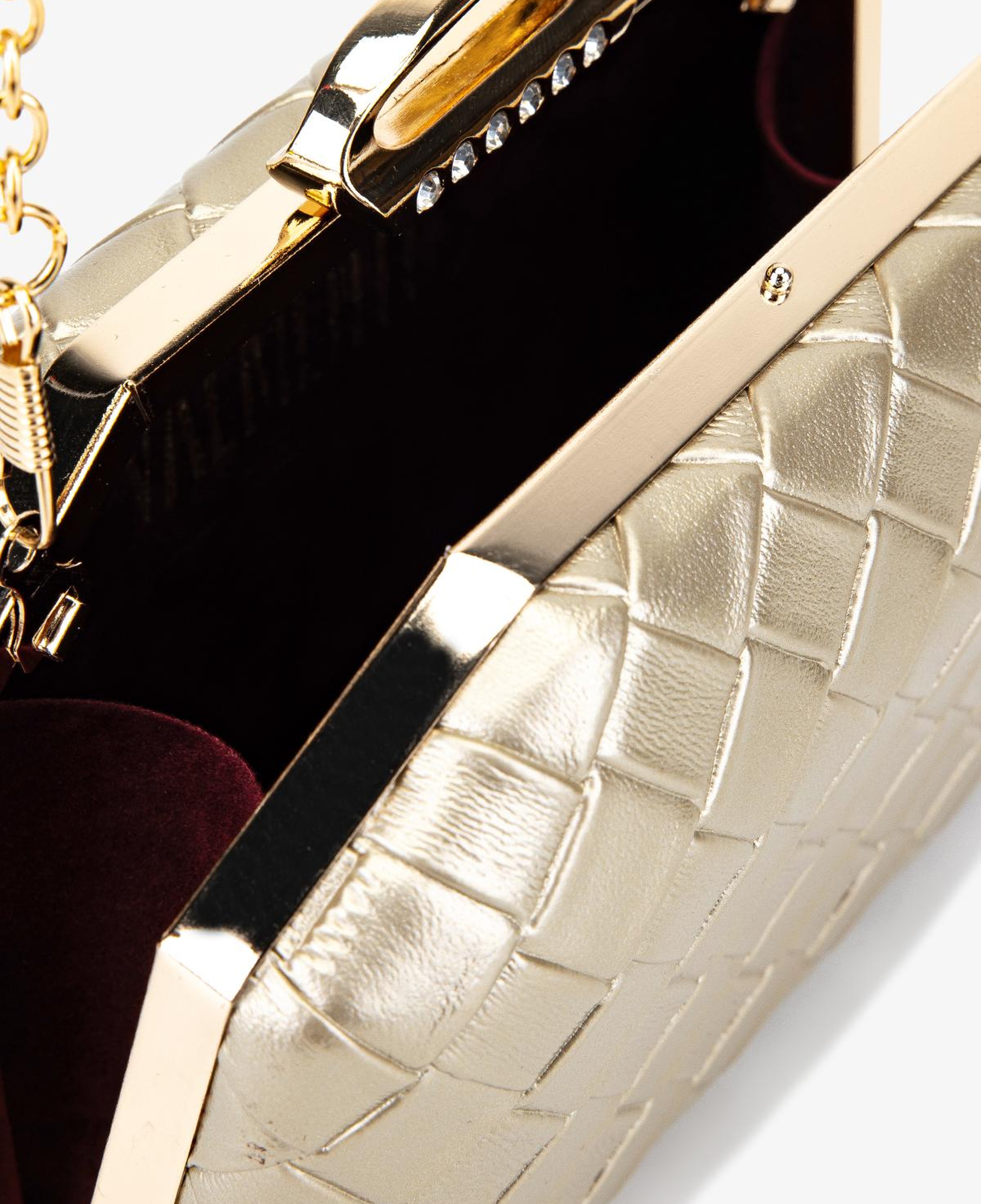 Valmenti Kadın Vegan Altın Abiye Çanta