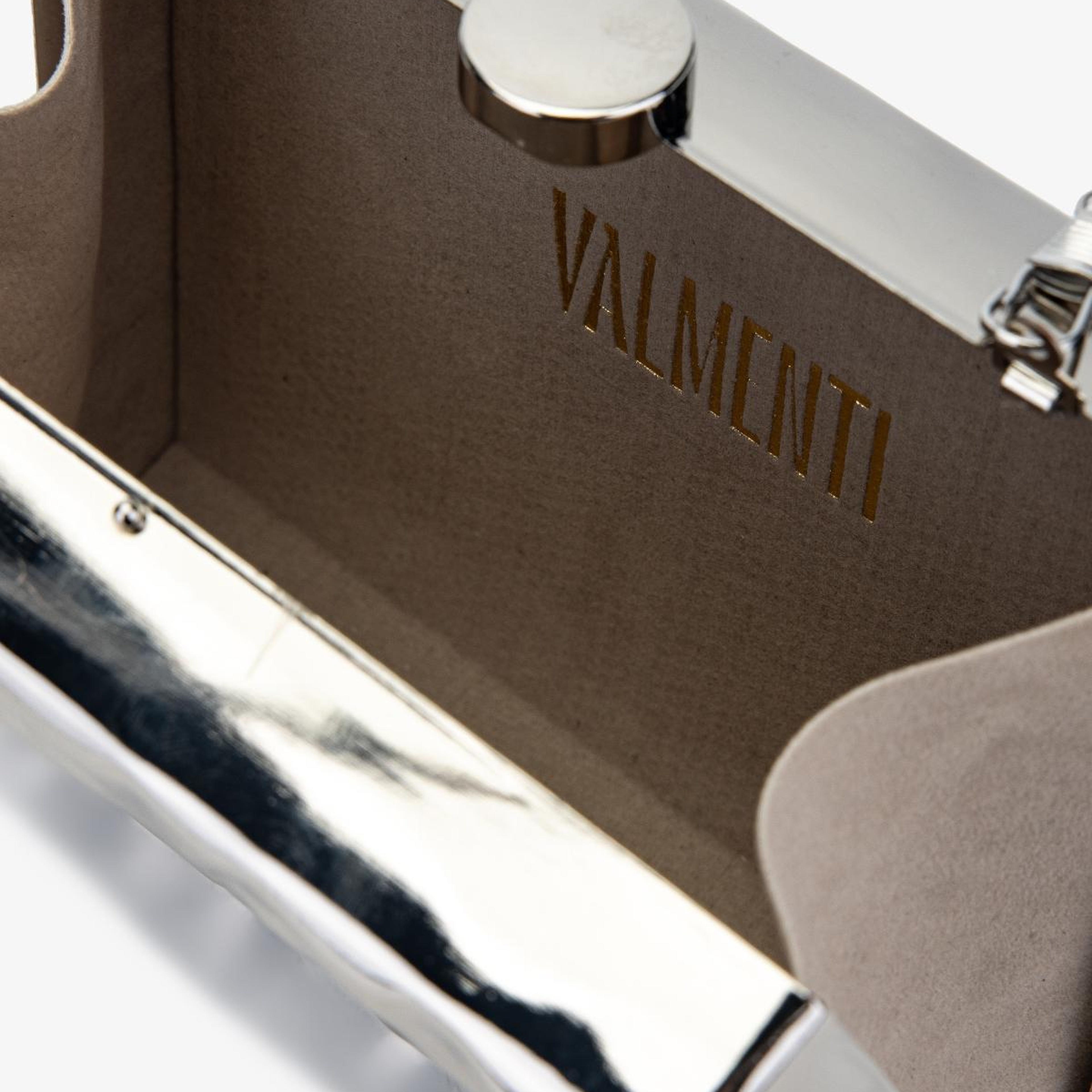 Valmenti Kadın Suni Deri Gri El Çantası