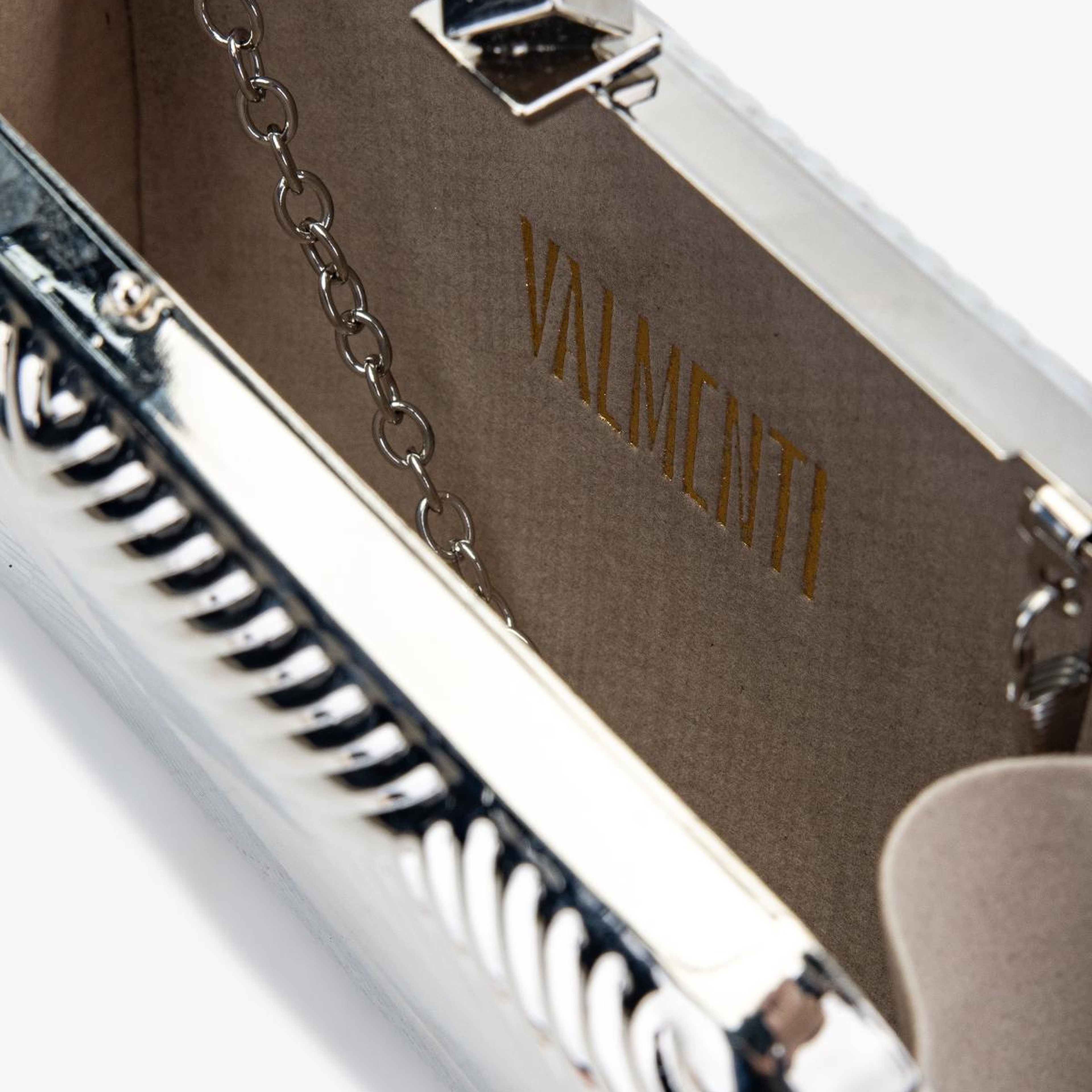 Valmenti Kadın Suni Deri Gri El Çantası