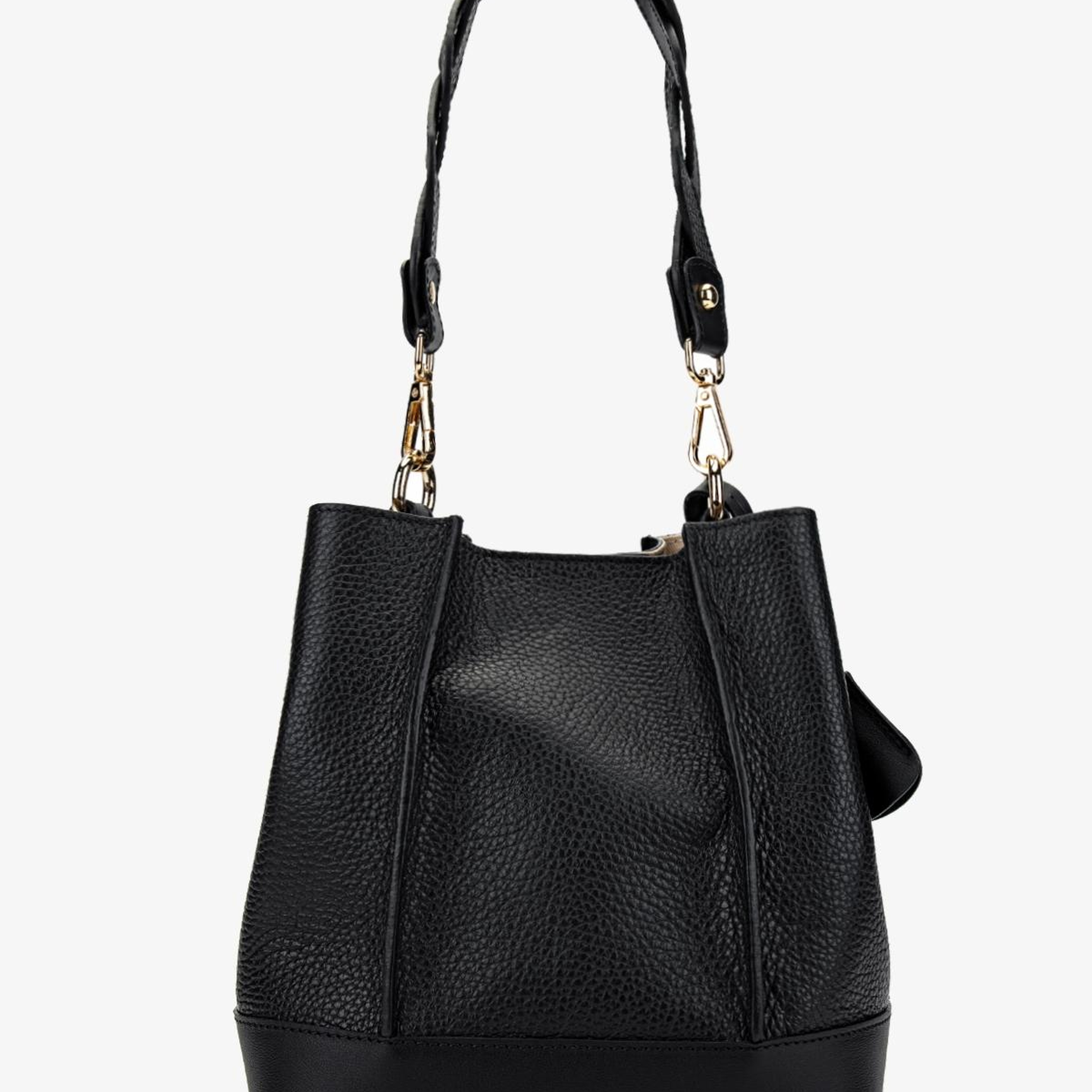 Valmenti Kadın Hakiki Deri Siyah Floter Omuz Çanta