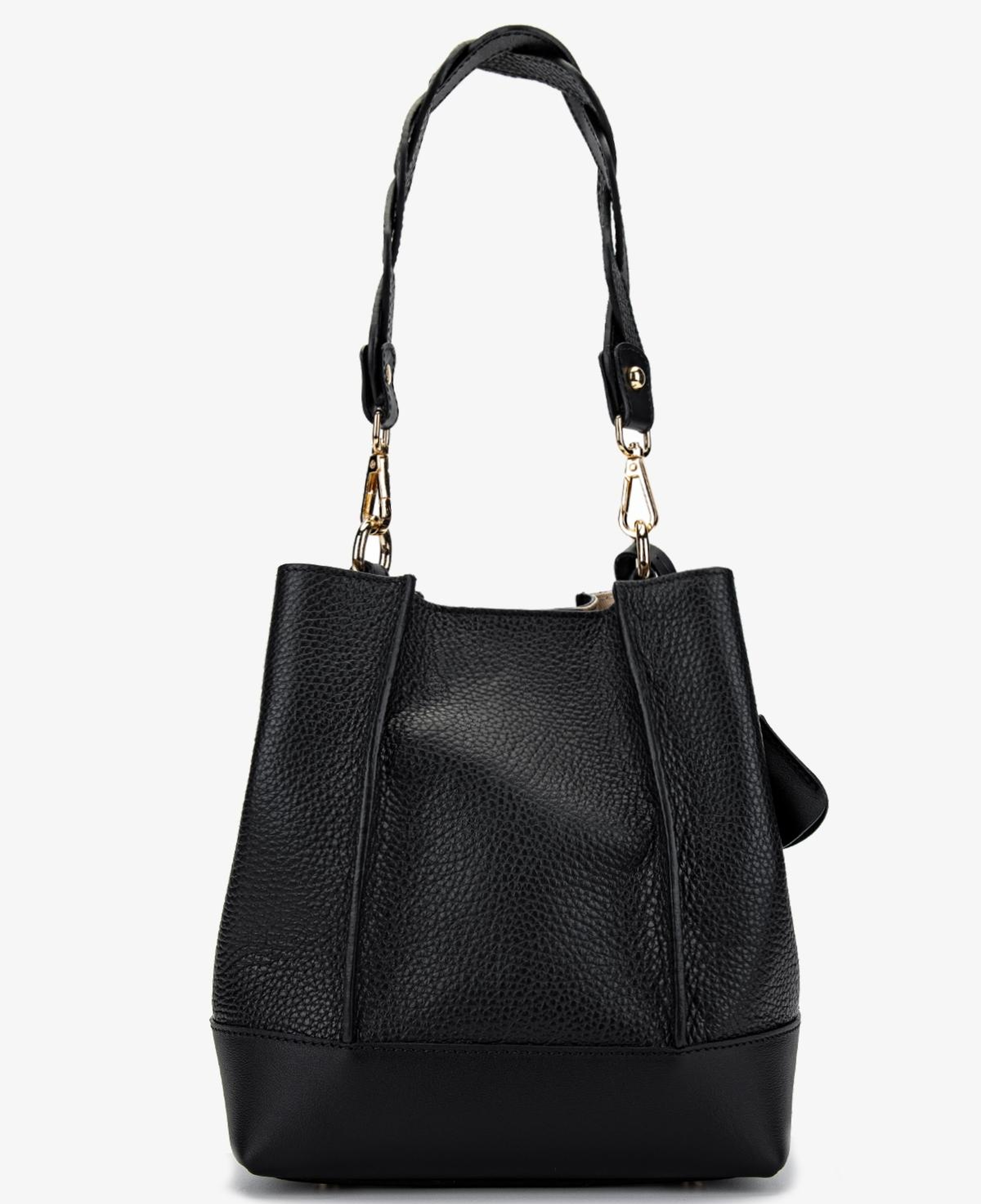 Valmenti Kadın Hakiki Deri Siyah Floter Omuz Çanta