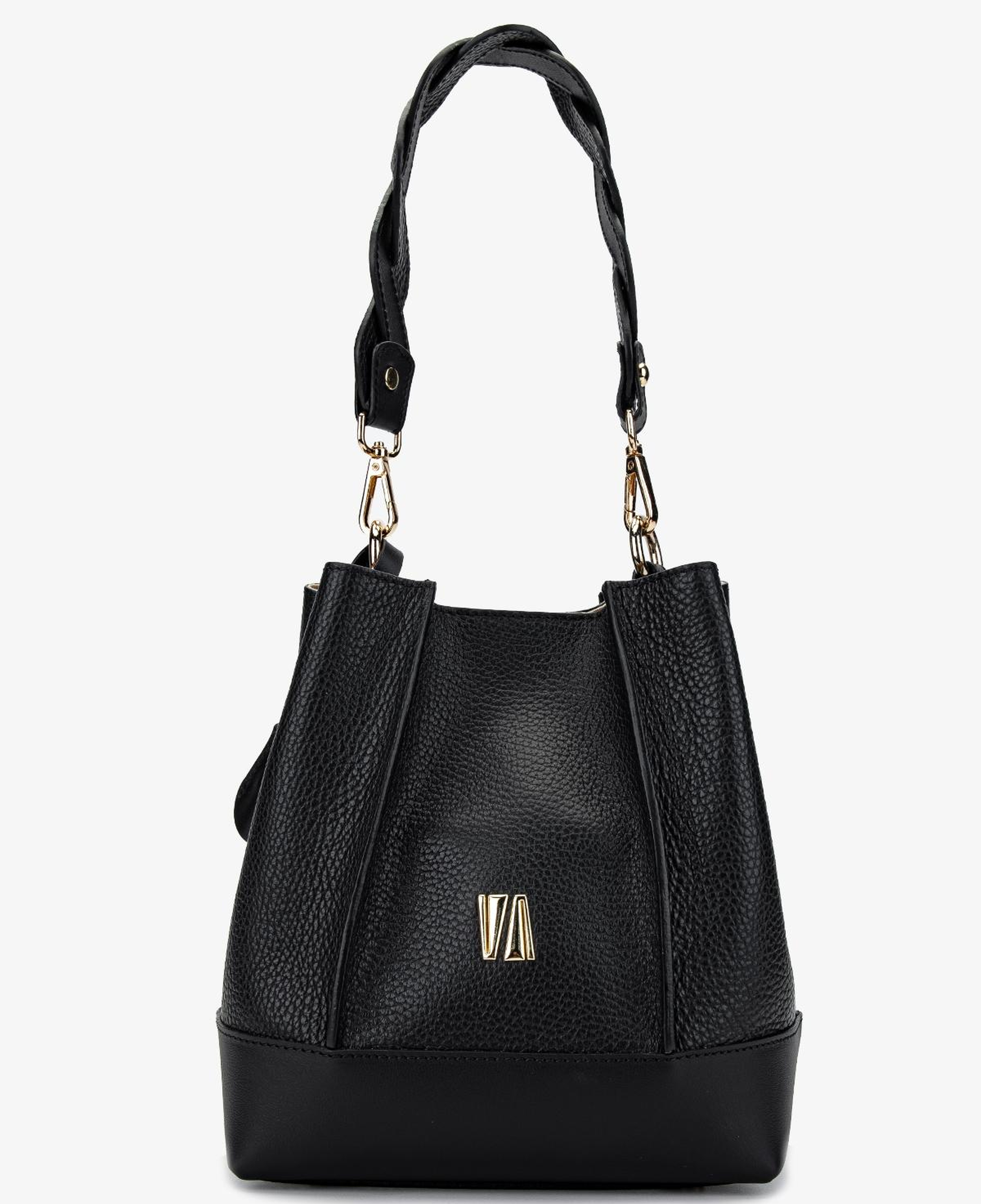 Valmenti Kadın Hakiki Deri Siyah Floter Omuz Çanta