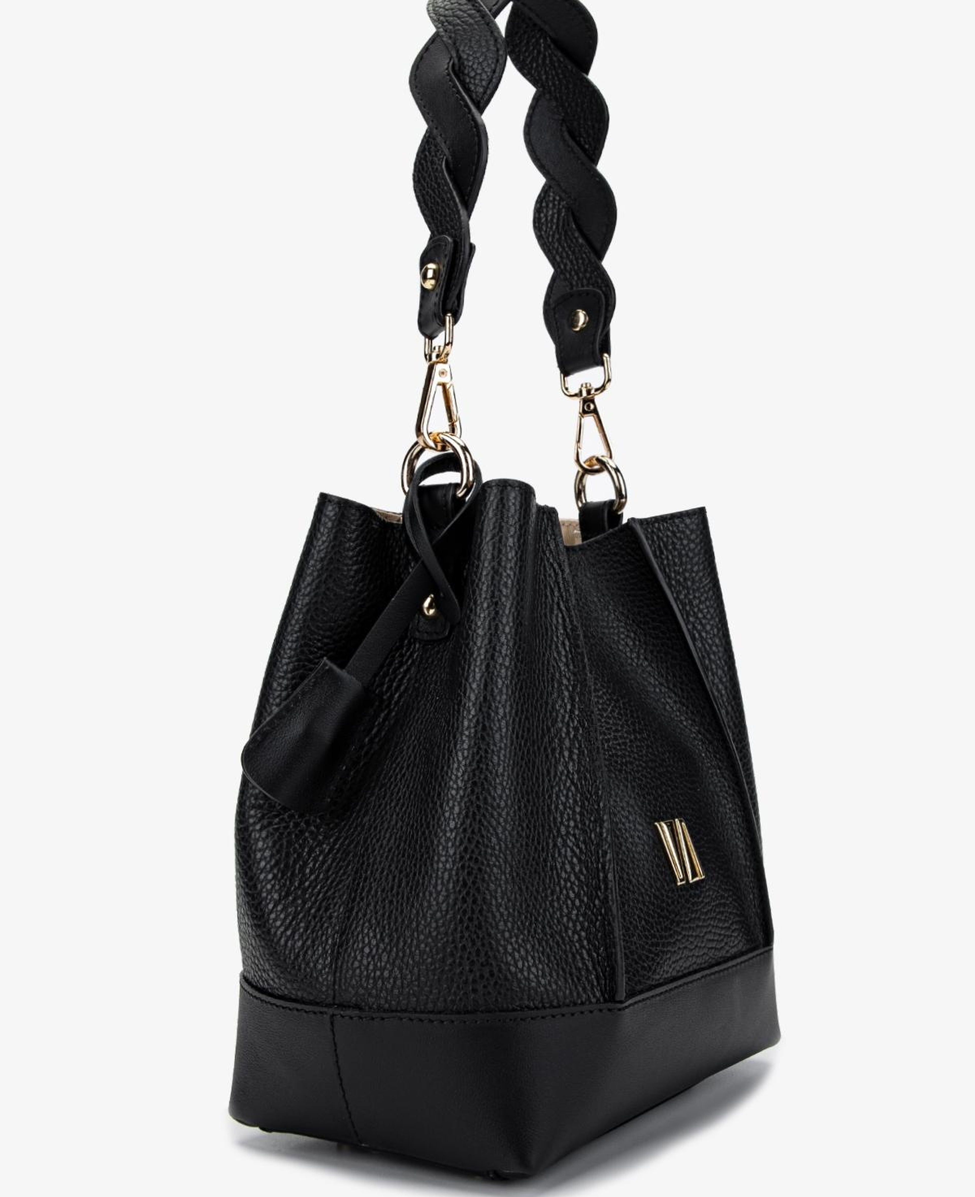 Valmenti Kadın Hakiki Deri Siyah Floter Omuz Çanta