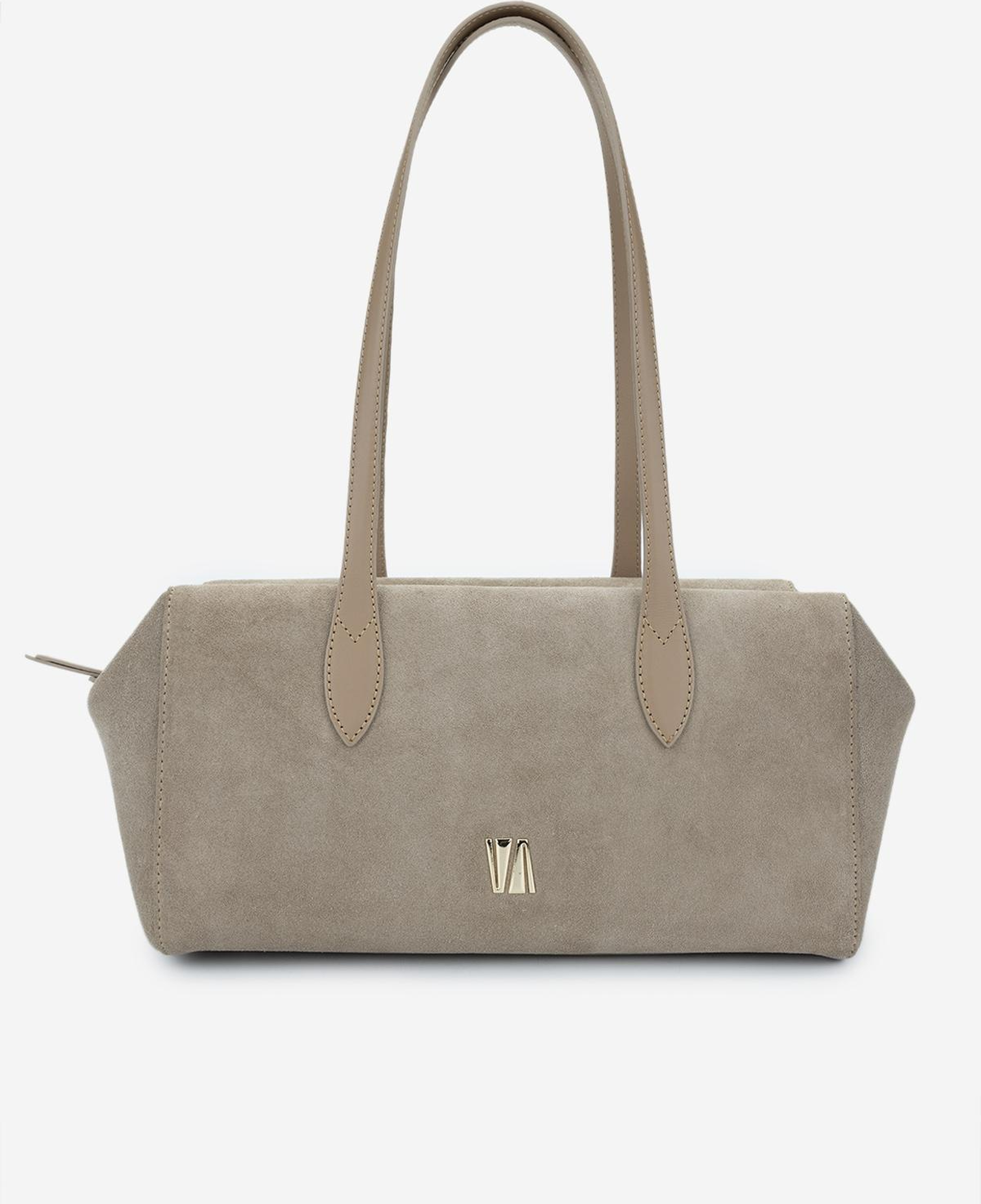 Valmenti Kadın Hakiki Deri Bej Süet Omuz Çanta