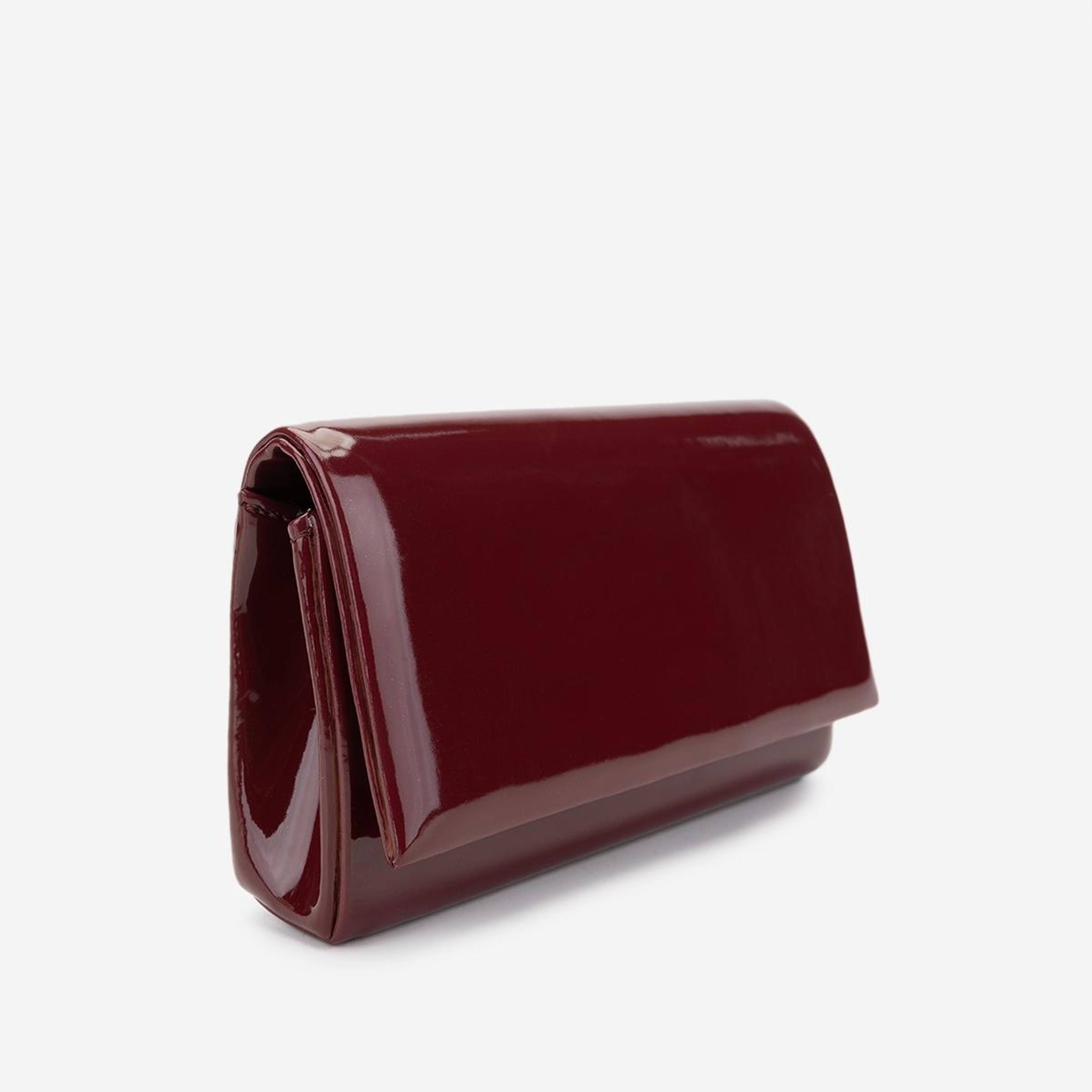 Valmenti Kadın Suni Deri Bordo Rugan Abiye Çanta