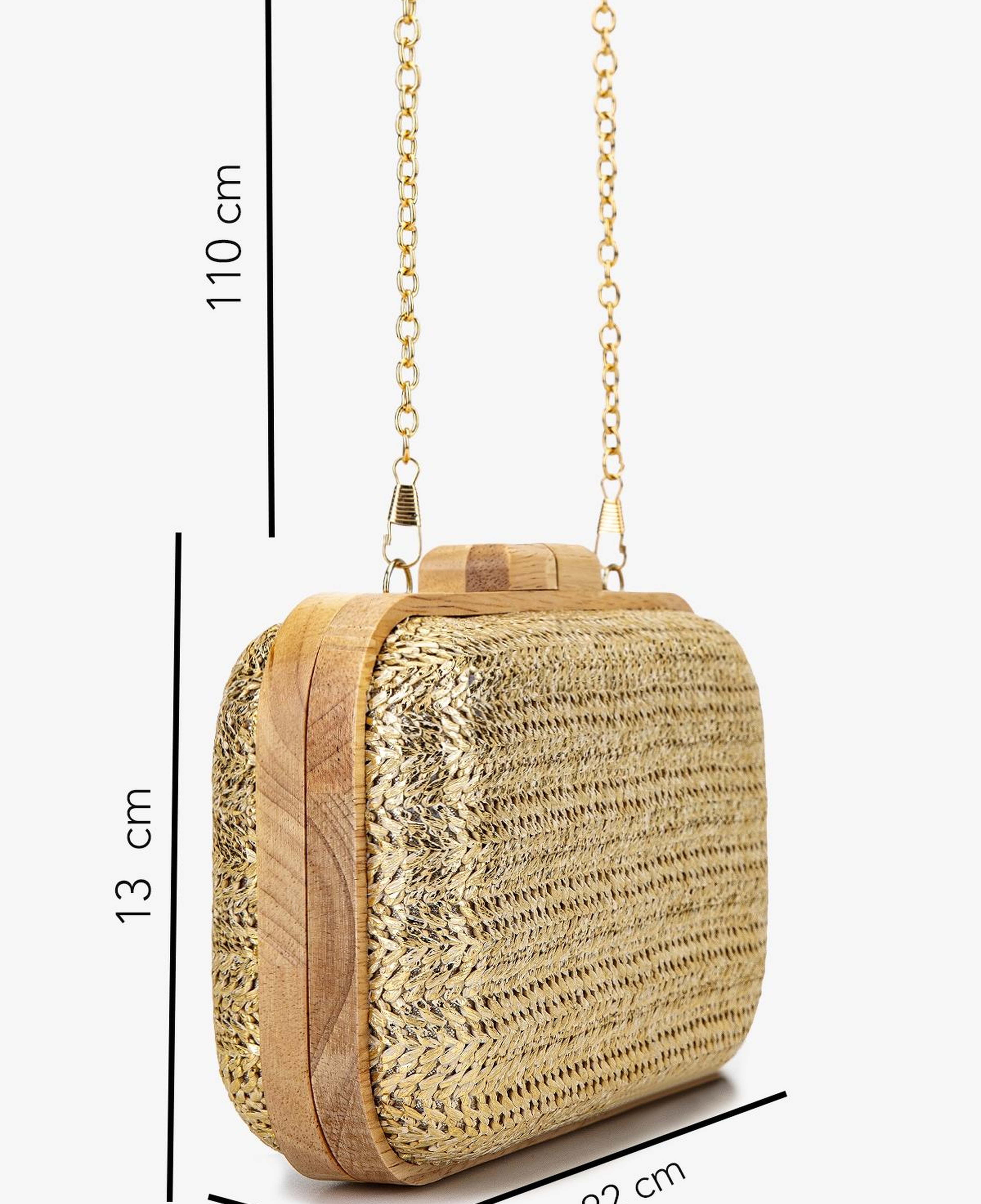 Valmenti Kadın Vegan Gold Abiye Çanta