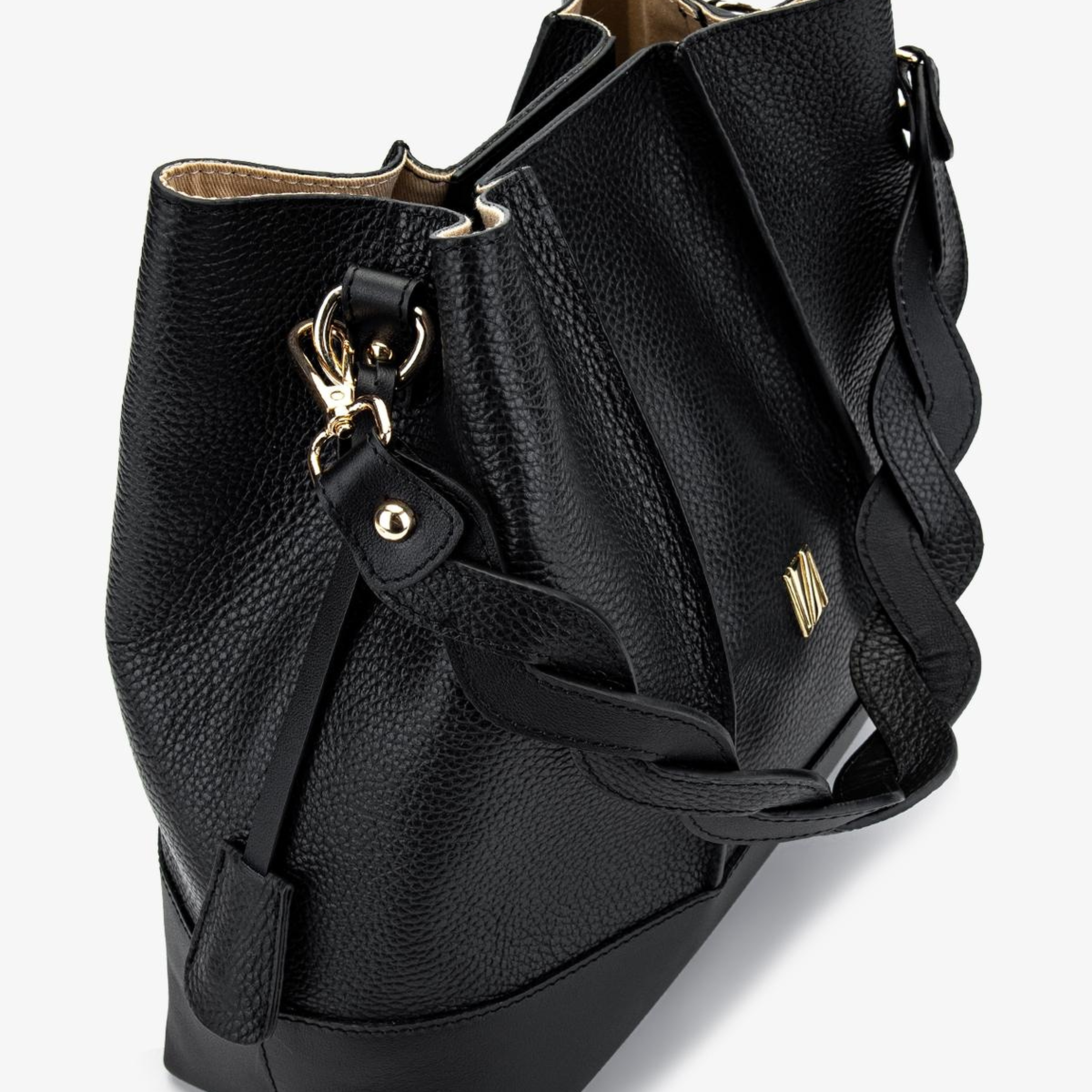 Valmenti Kadın Hakiki Deri Siyah Floter Omuz Çanta