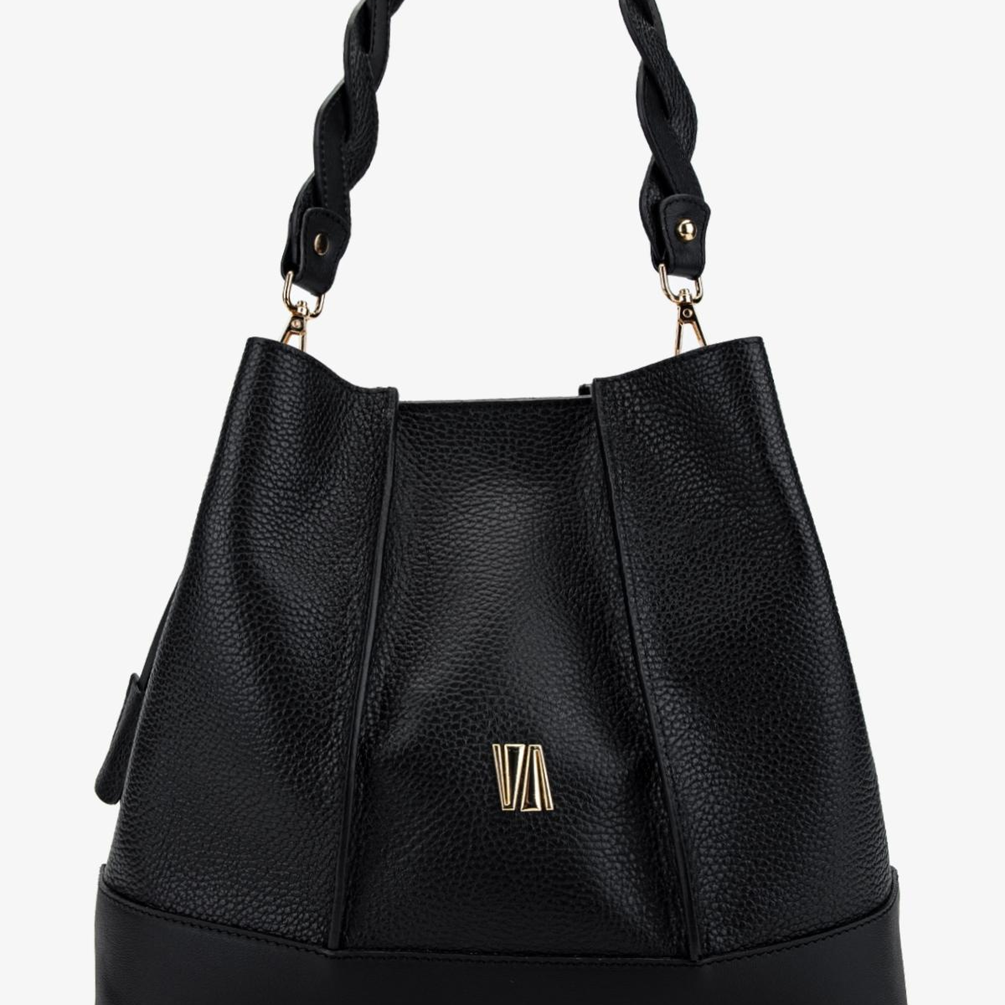 Valmenti Kadın Hakiki Deri Siyah Floter Omuz Çanta