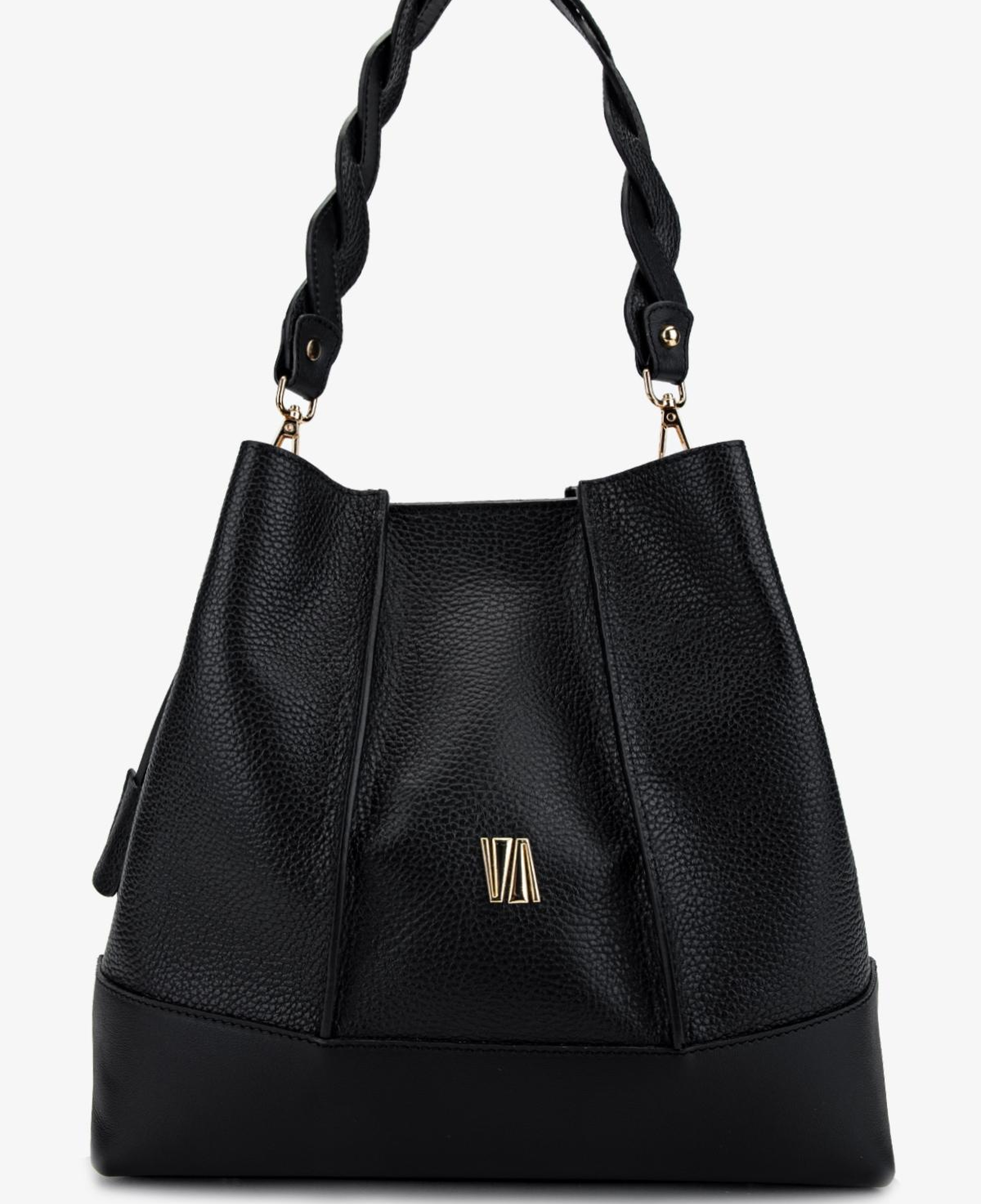 Valmenti Kadın Hakiki Deri Siyah Floter Omuz Çanta