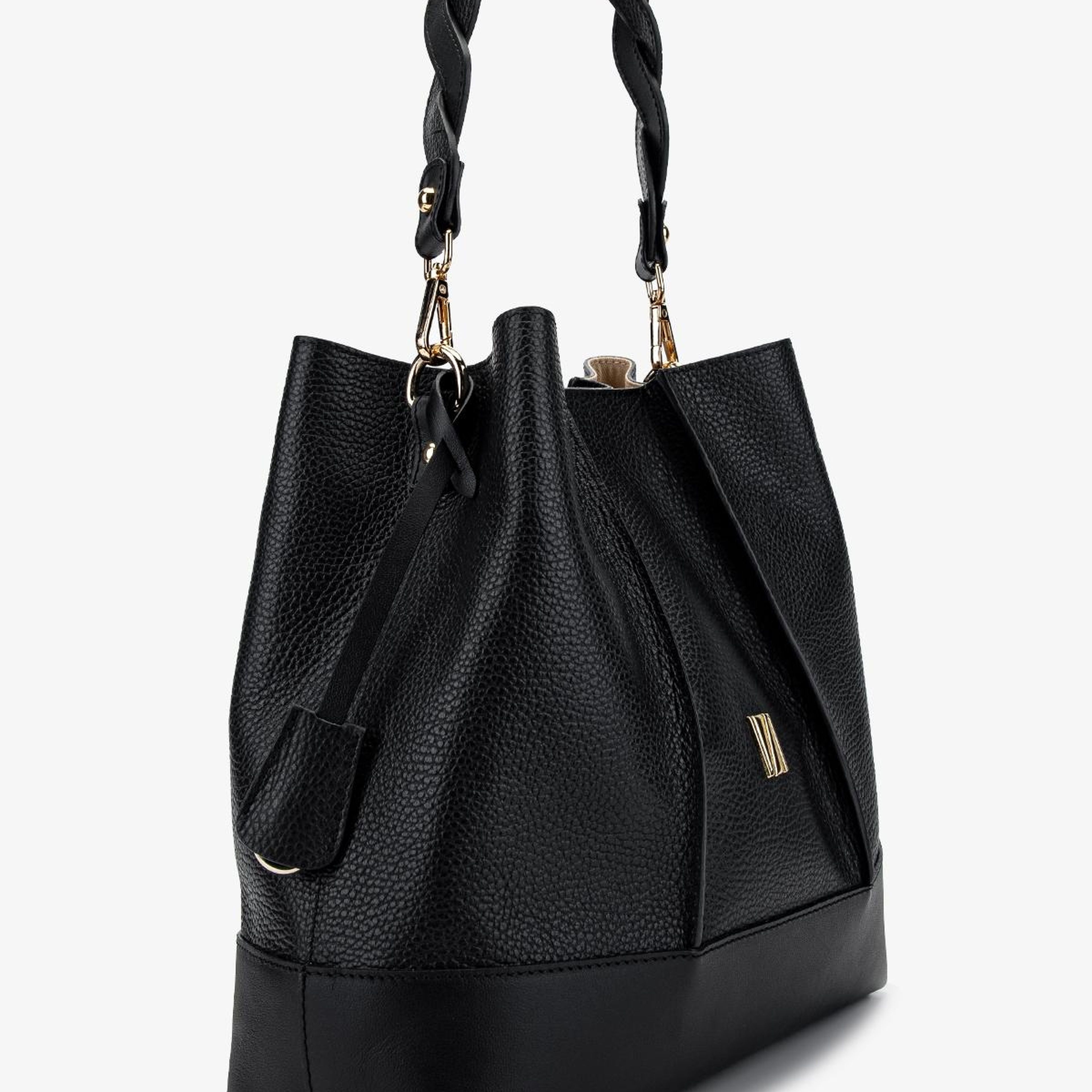 Valmenti Kadın Hakiki Deri Siyah Floter Omuz Çanta