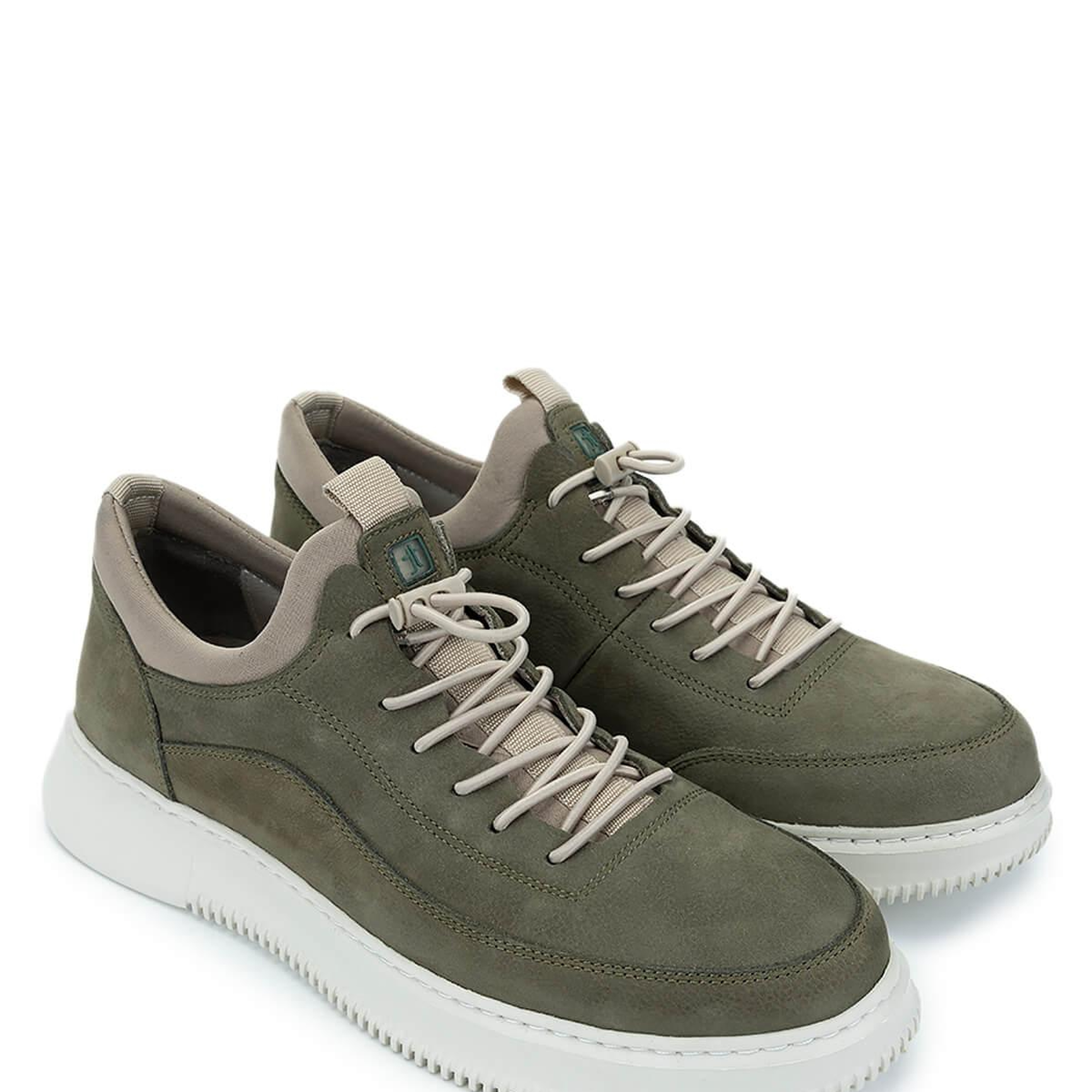 Tamer Tanca Erkek Hakiki Deri Yeşil Nubuk Sneakers & Spor Ayakkabı