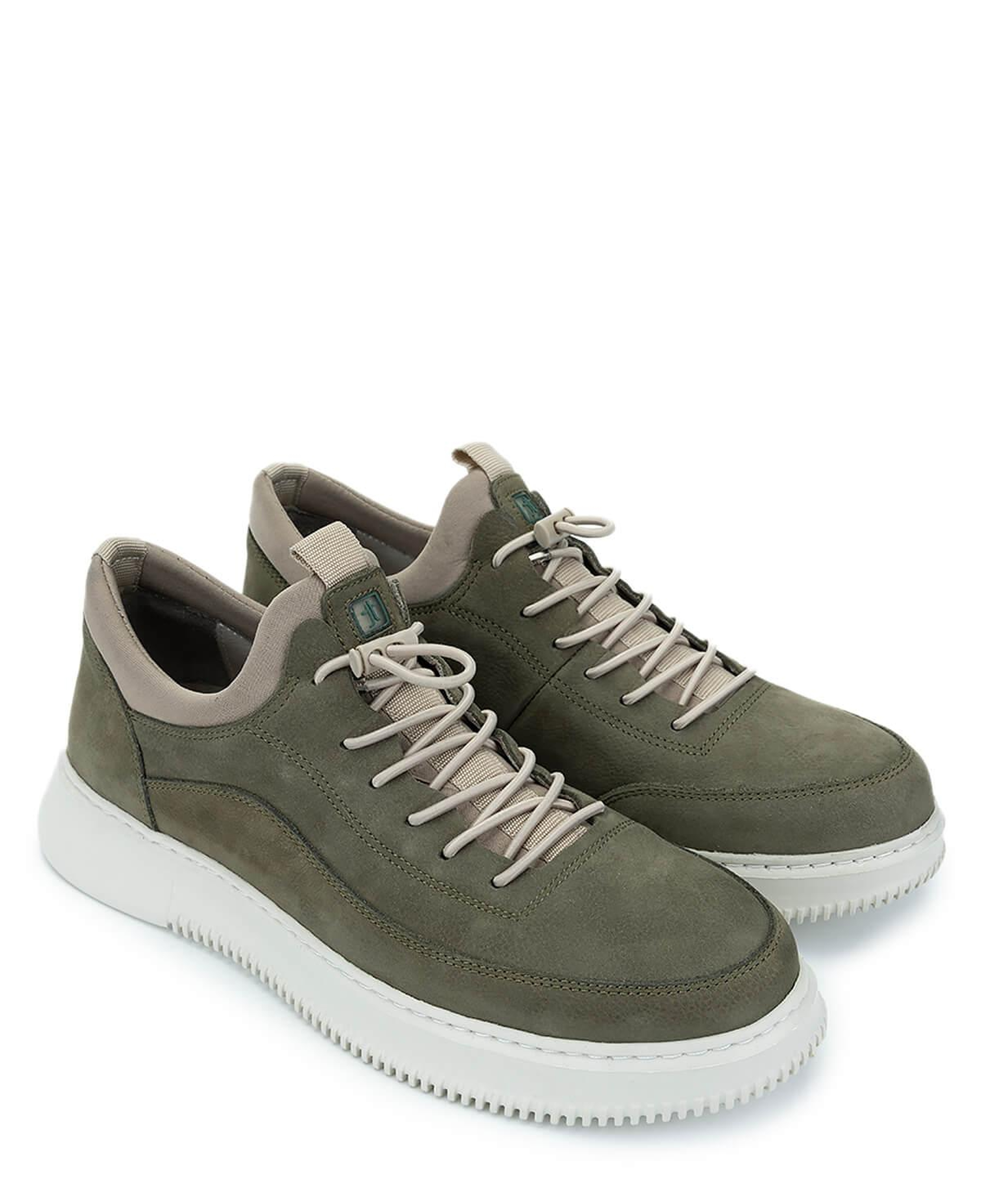 Tamer Tanca Erkek Hakiki Deri Yeşil Nubuk Sneakers & Spor Ayakkabı