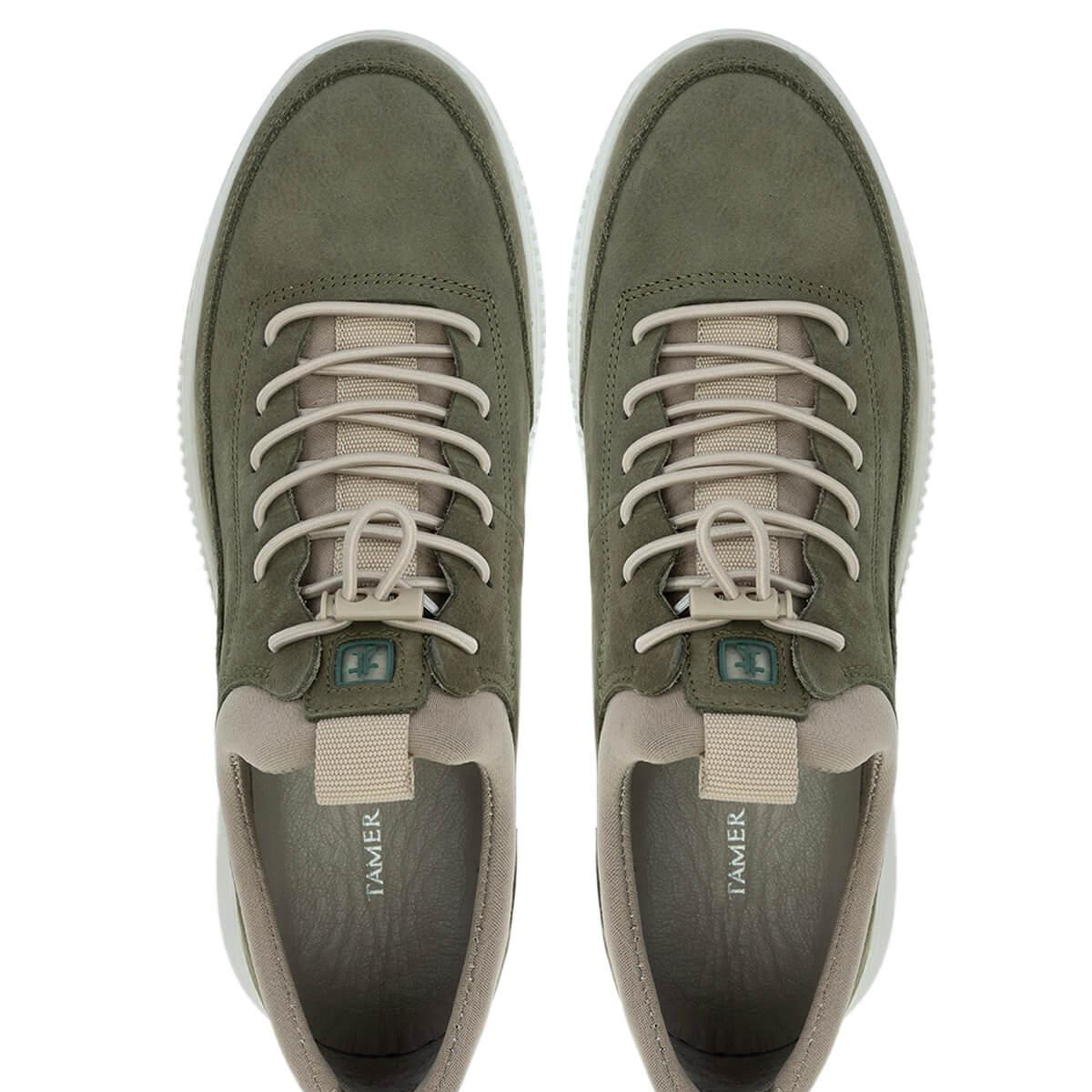 Tamer Tanca Erkek Hakiki Deri Yeşil Nubuk Sneakers & Spor Ayakkabı