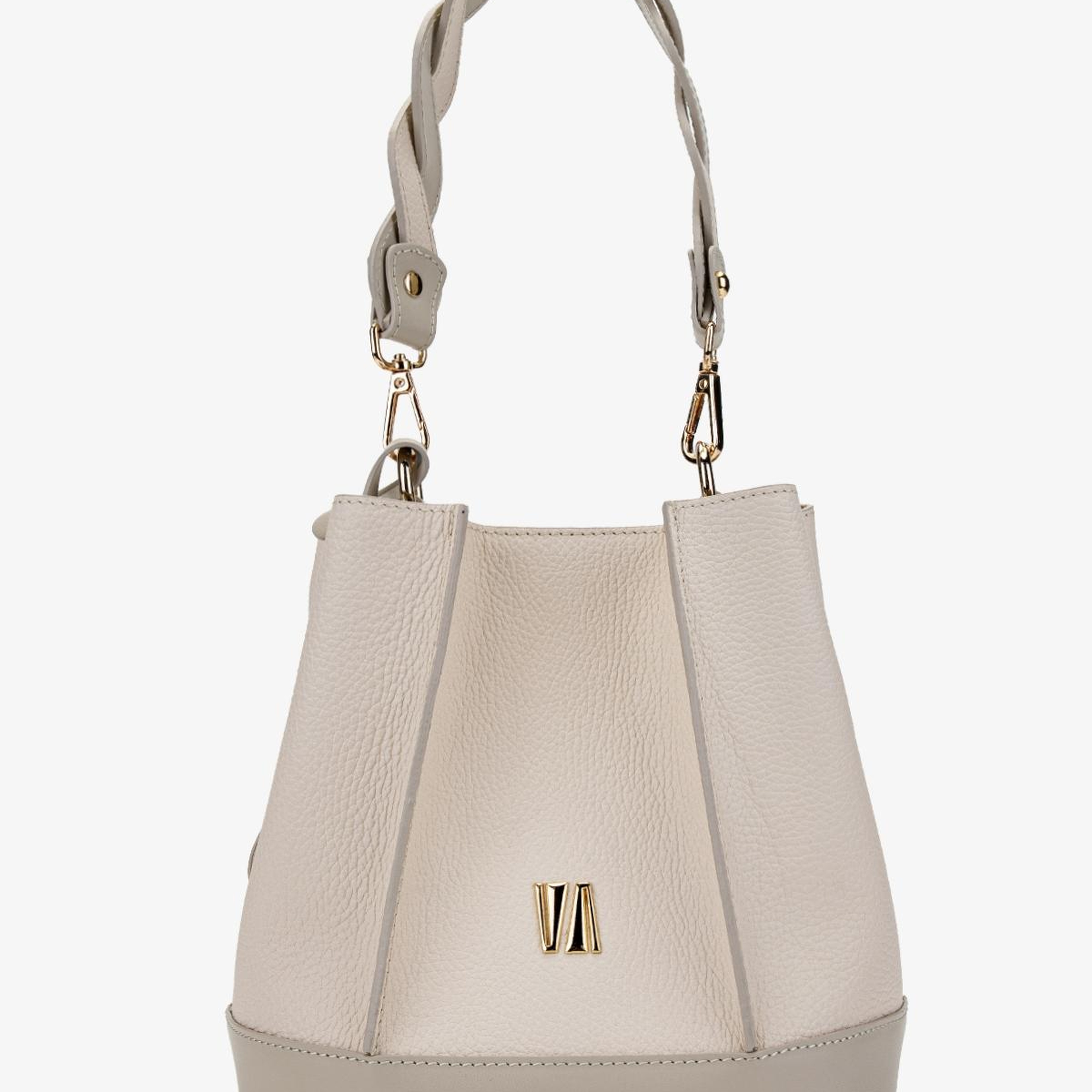 Valmenti Kadın Hakiki Deri Bej Floter Omuz Çanta