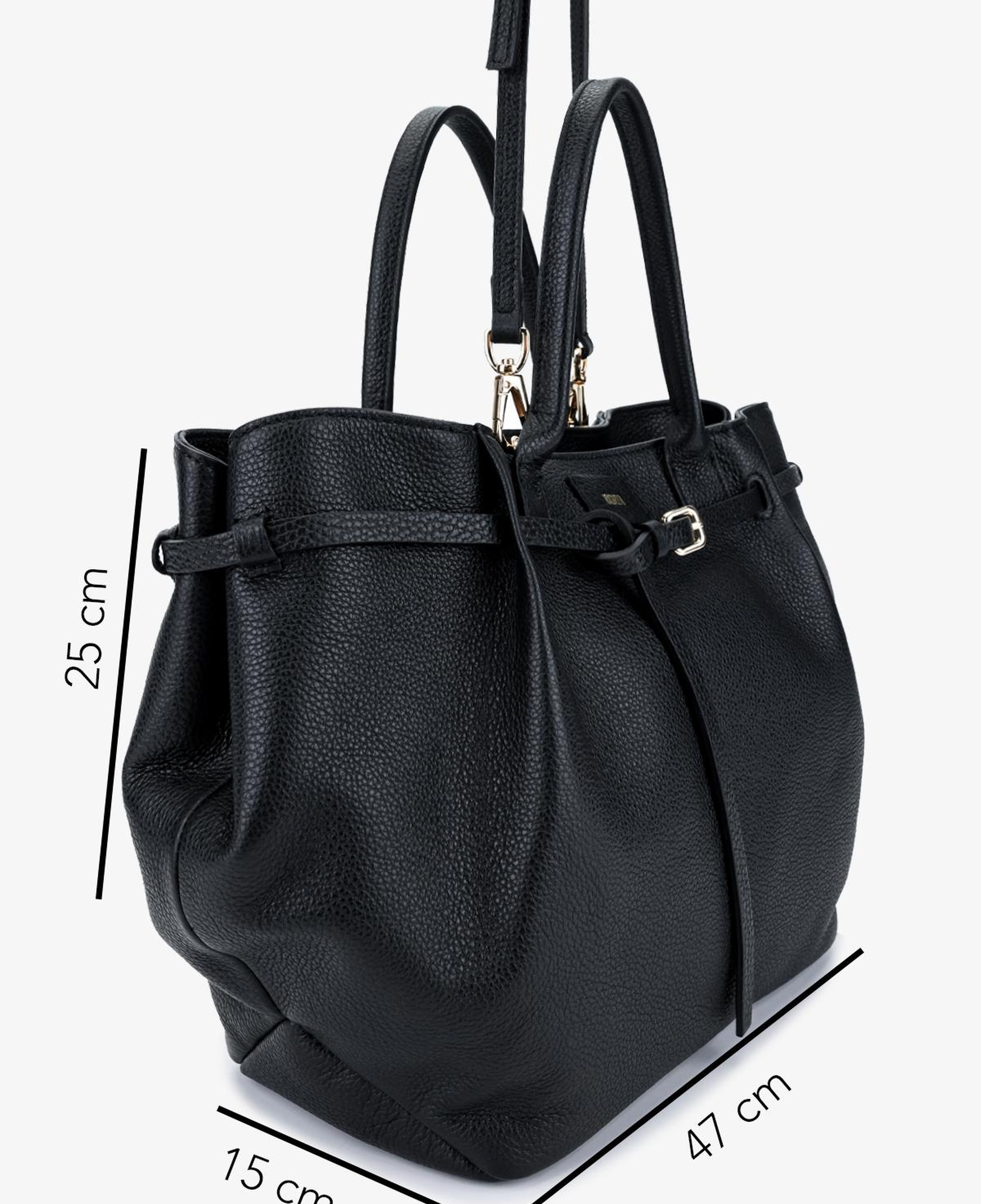 Valmenti Kadın Hakiki Deri Siyah Omuz Çanta