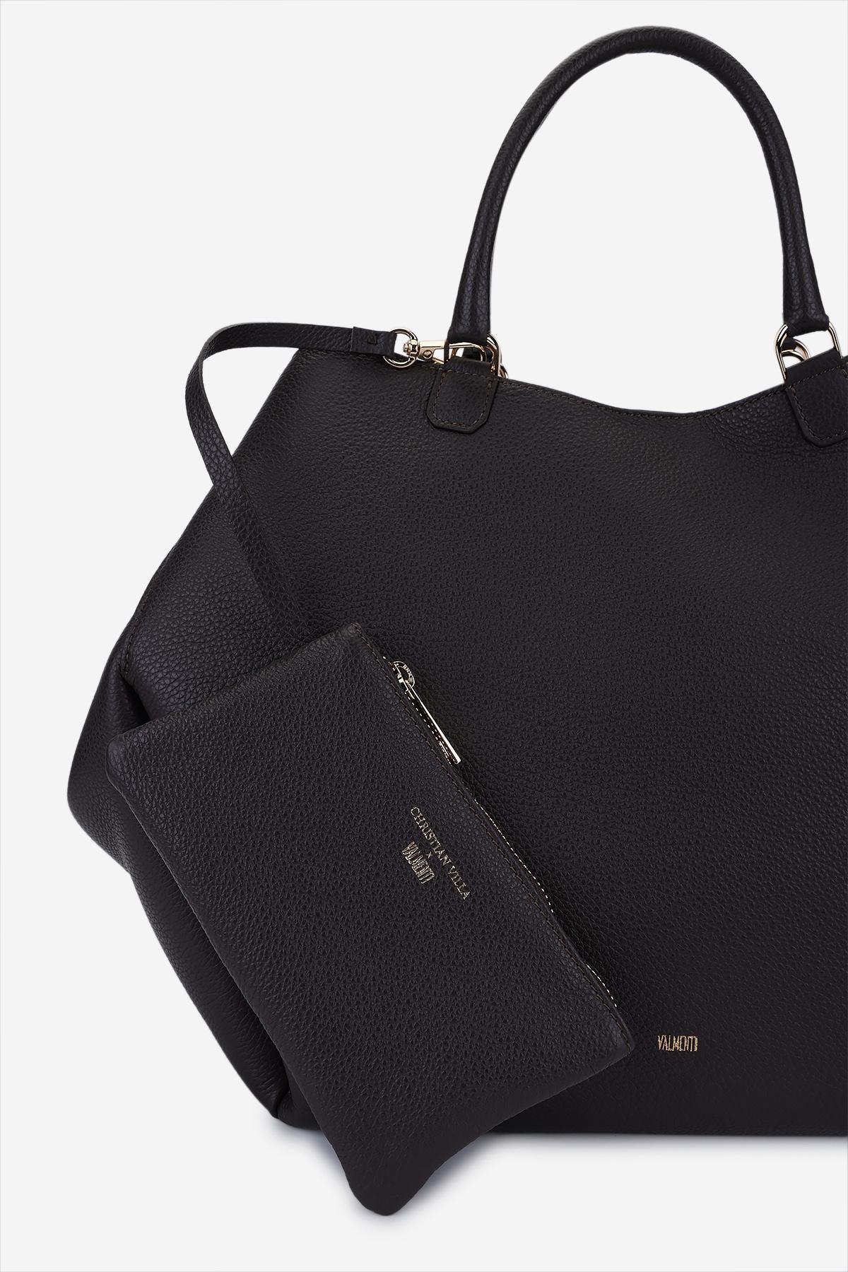 Valmenti Kadın Hakiki Deri Kahverengi Omuz Çanta