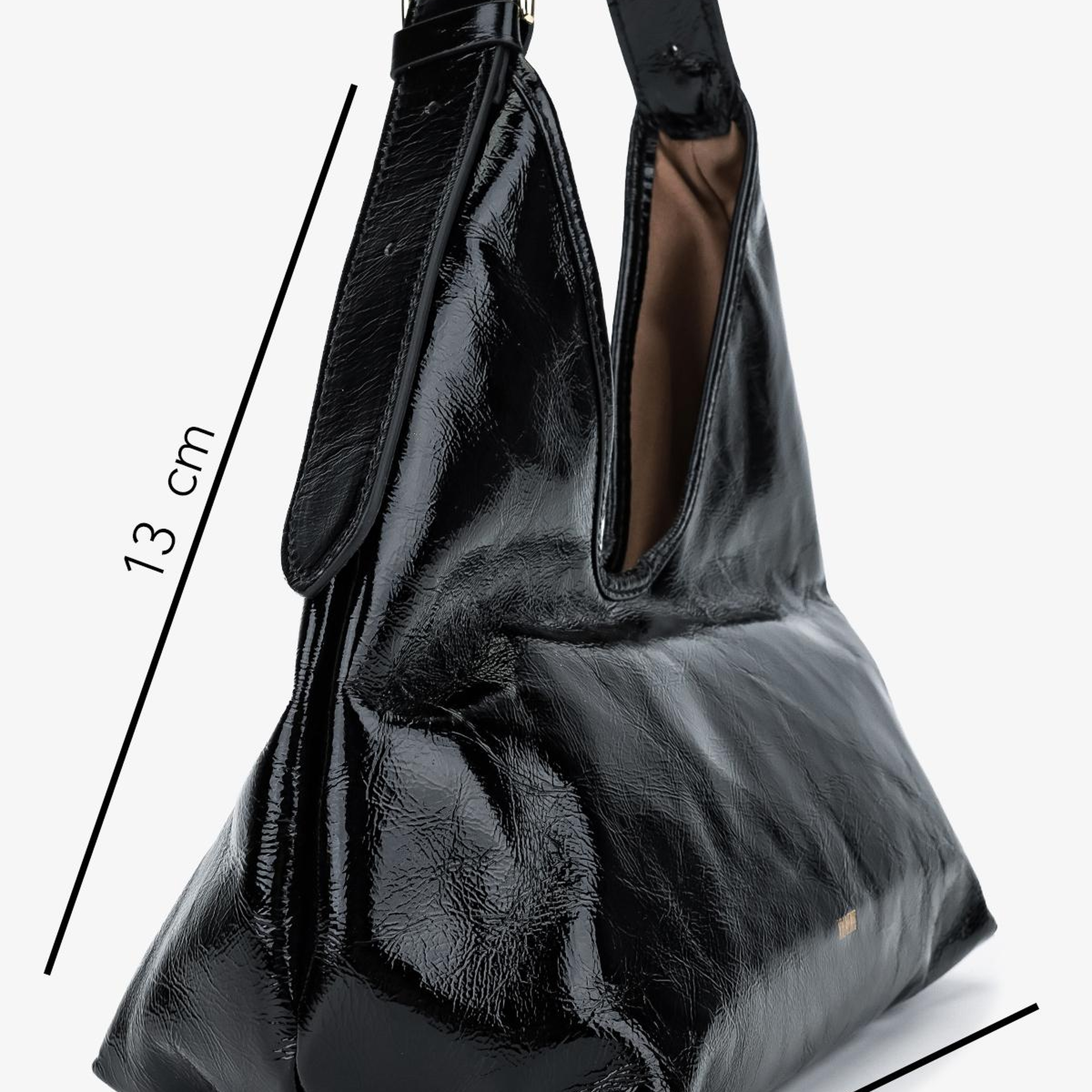 Valmenti Kadın Hakiki Deri Siyah Kol Çantası