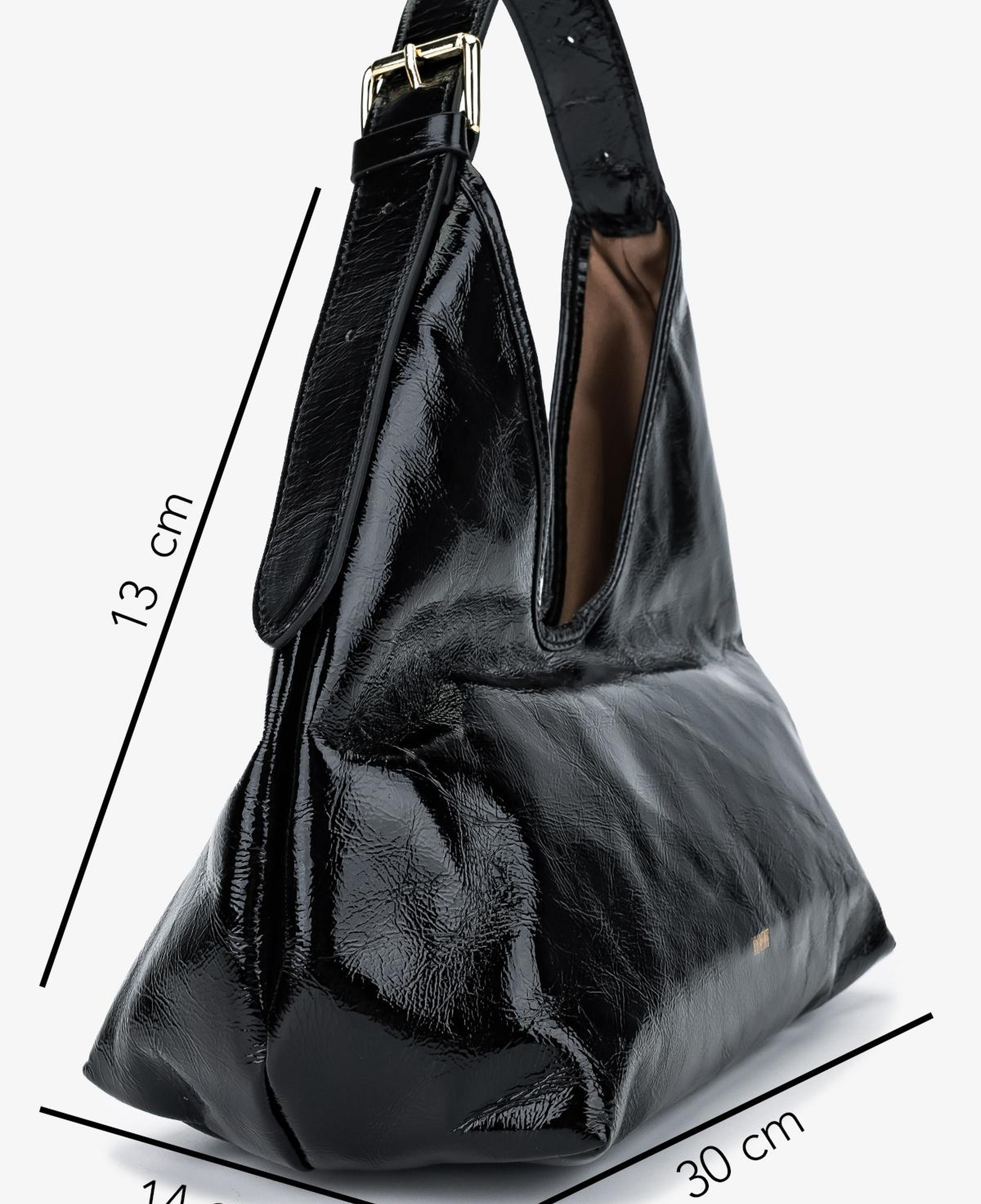 Valmenti Kadın Hakiki Deri Siyah Kol Çantası