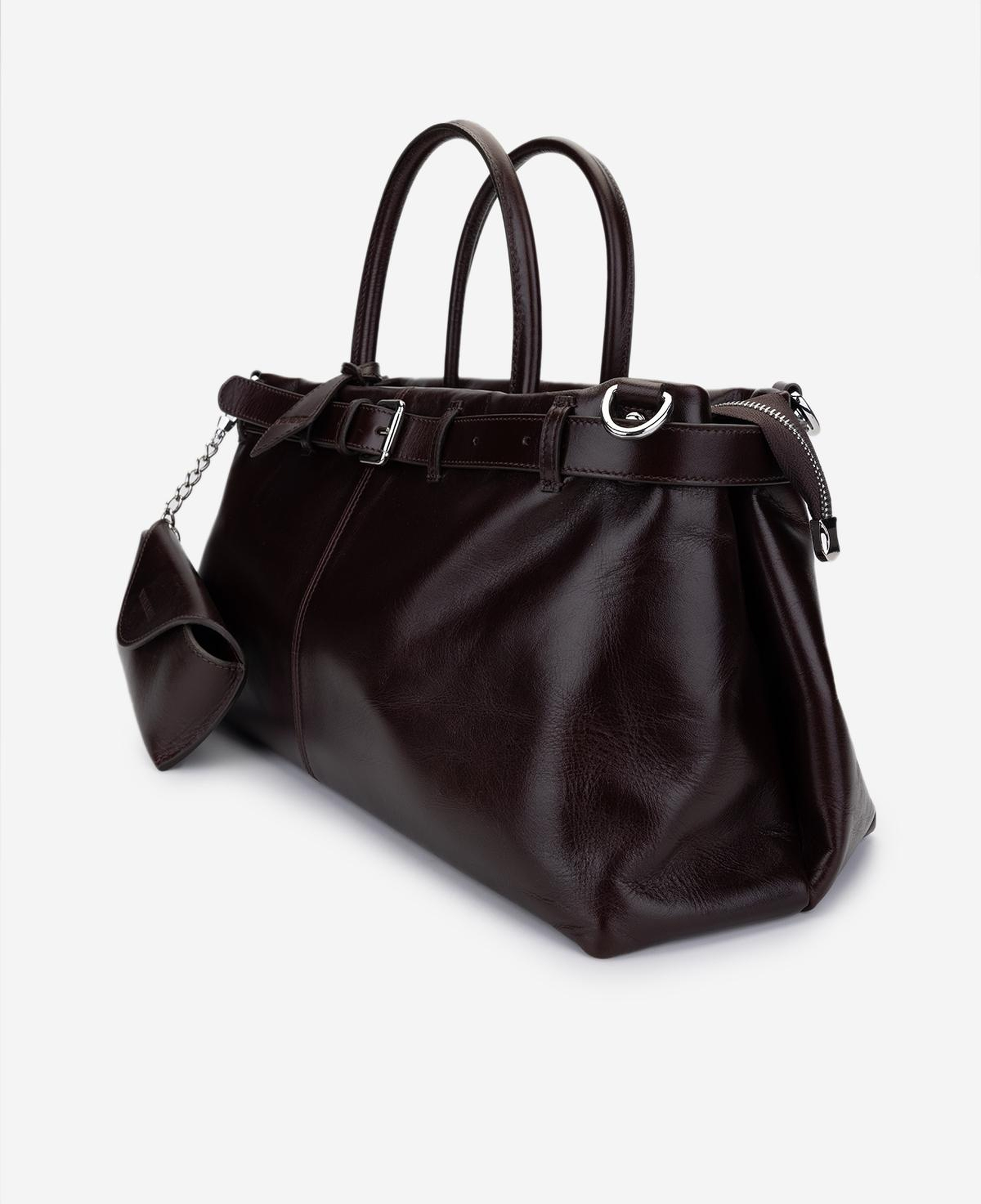 Valmenti Kadın Hakiki Deri Kahverengi Kol Çantası