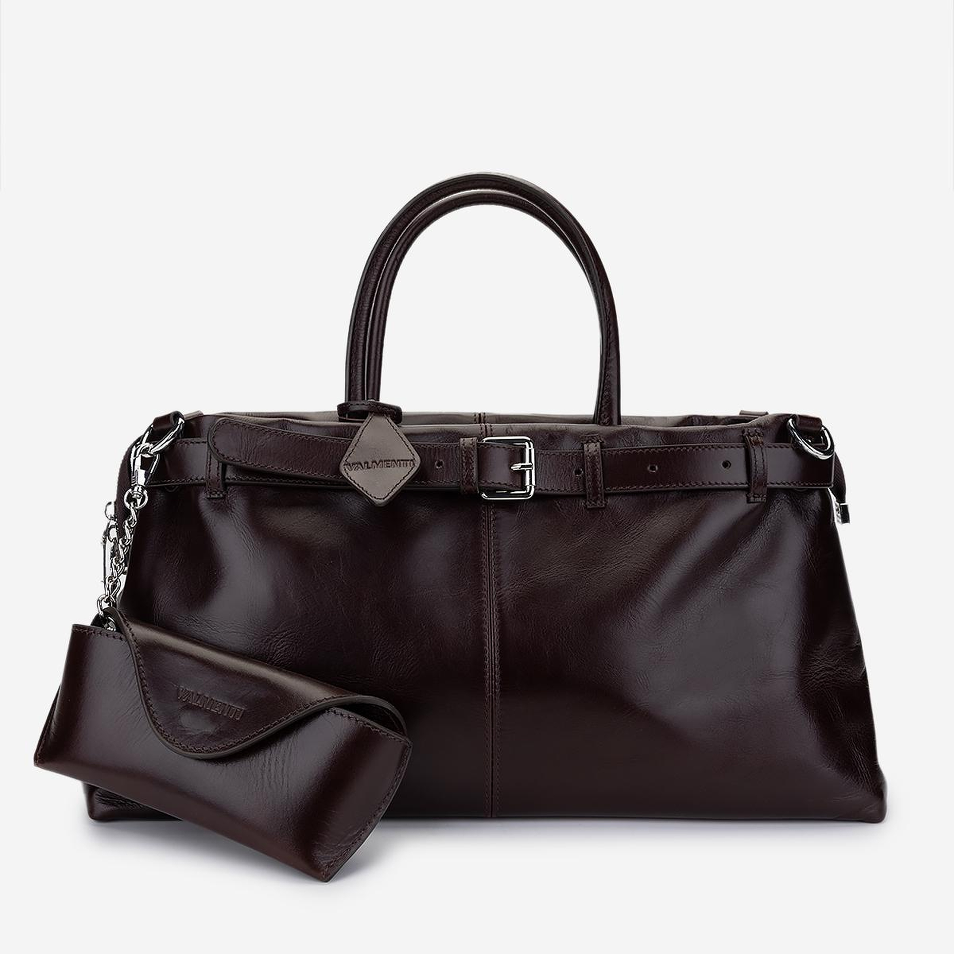 Valmenti Kadın Hakiki Deri Kahverengi Kol Çantası