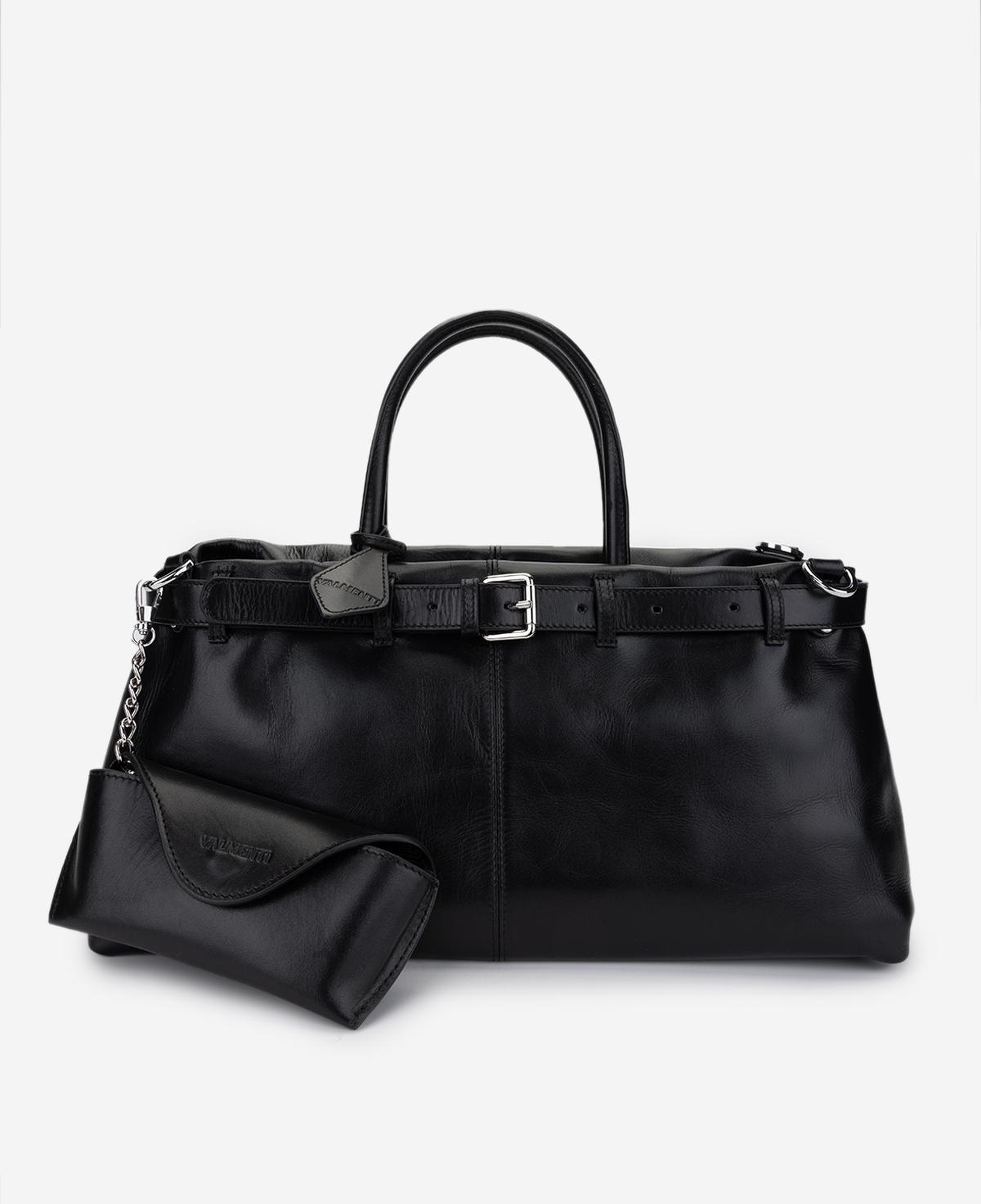 Valmenti Kadın Hakiki Deri Siyah Kol Çantası