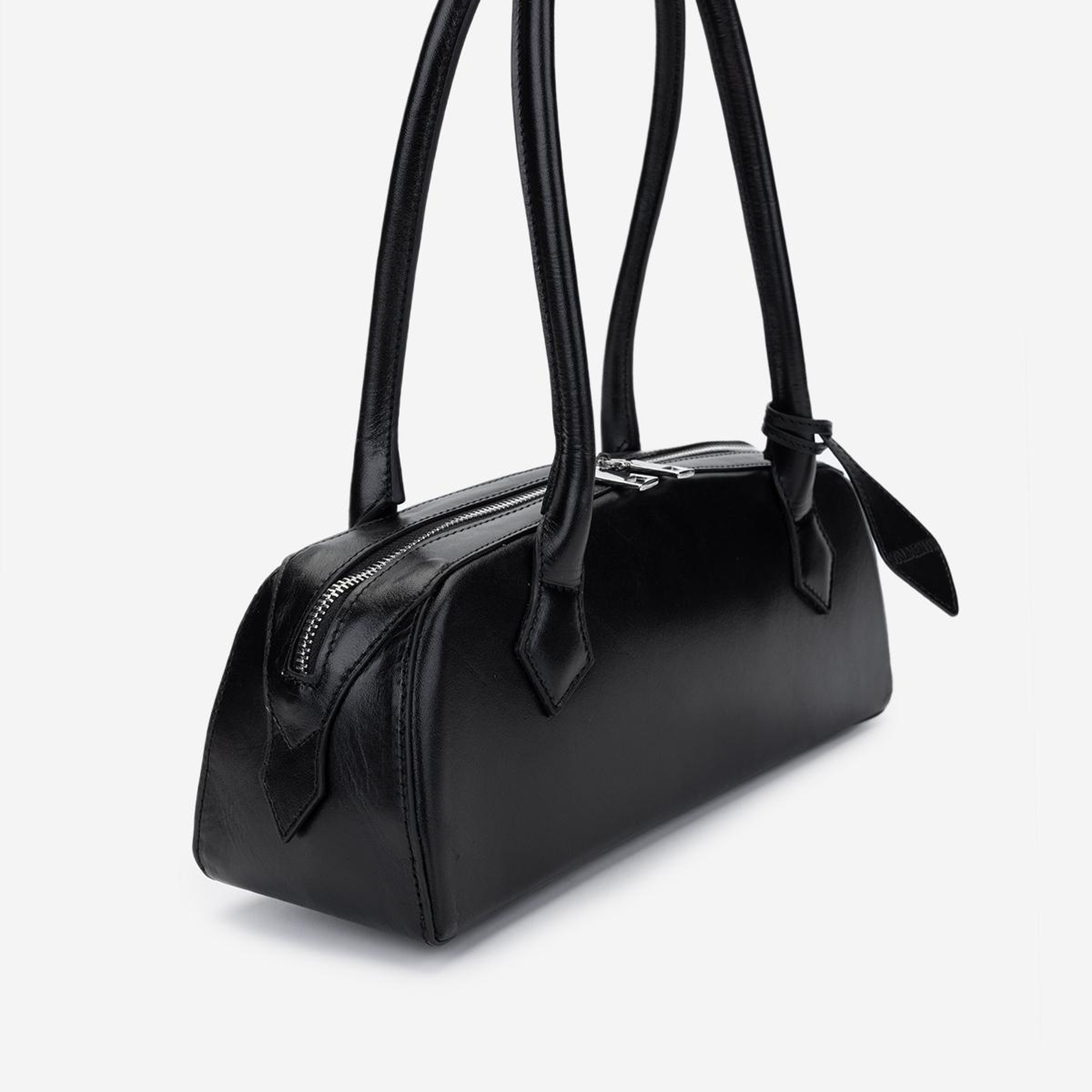 Valmenti Kadın Hakiki Deri Siyah Kol Çantası