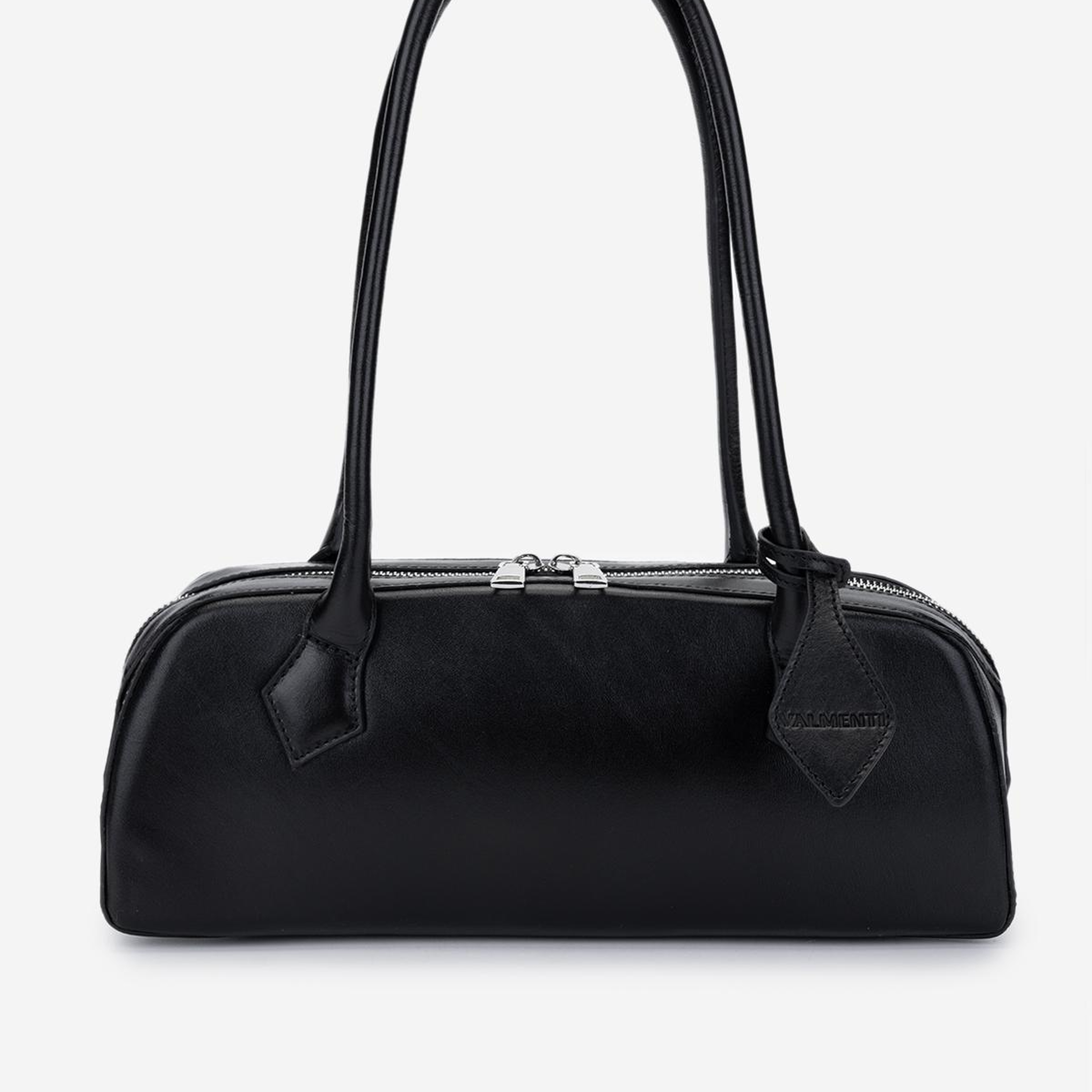 Valmenti Kadın Hakiki Deri Siyah Kol Çantası