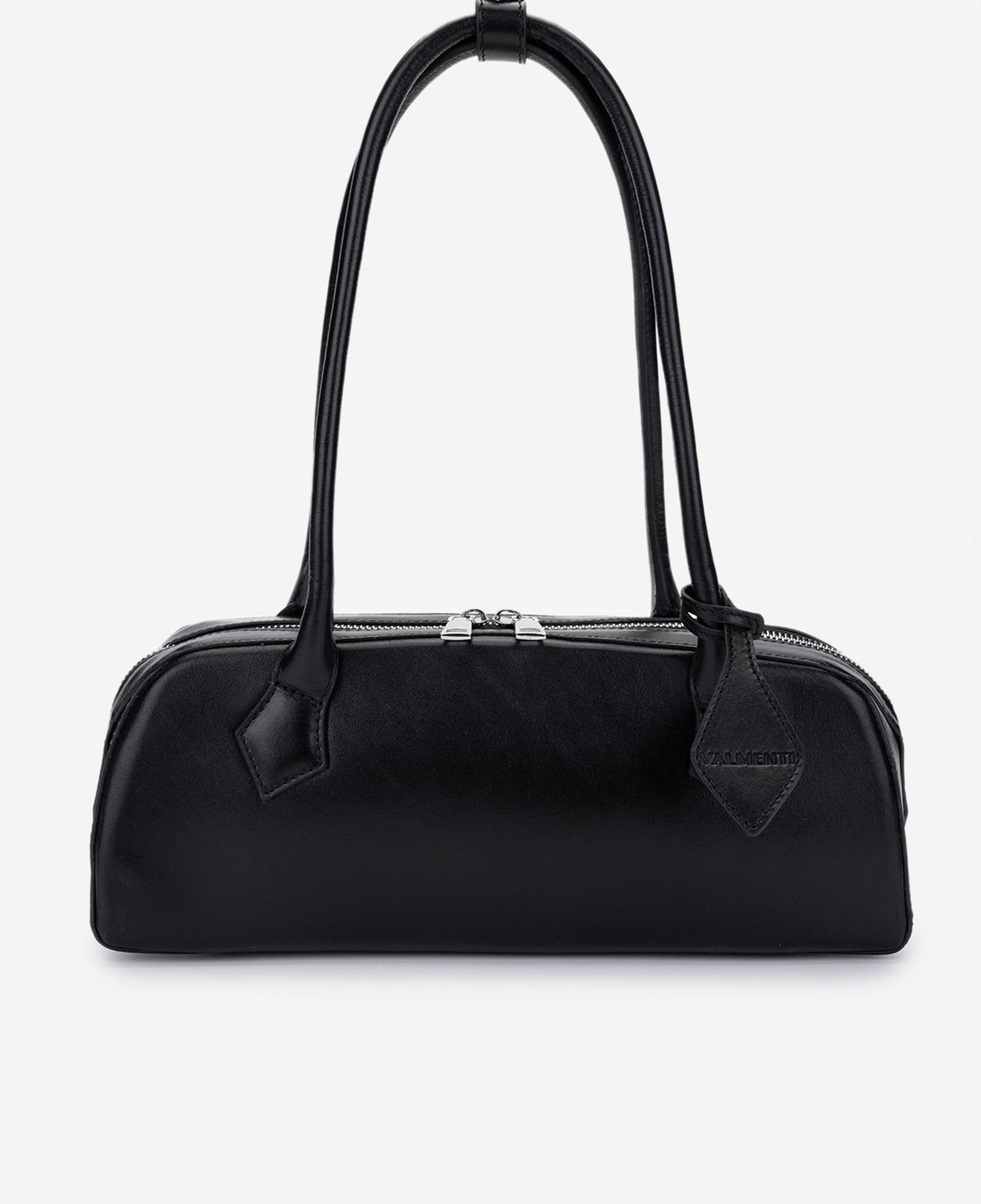 Valmenti Kadın Hakiki Deri Siyah Kol Çantası