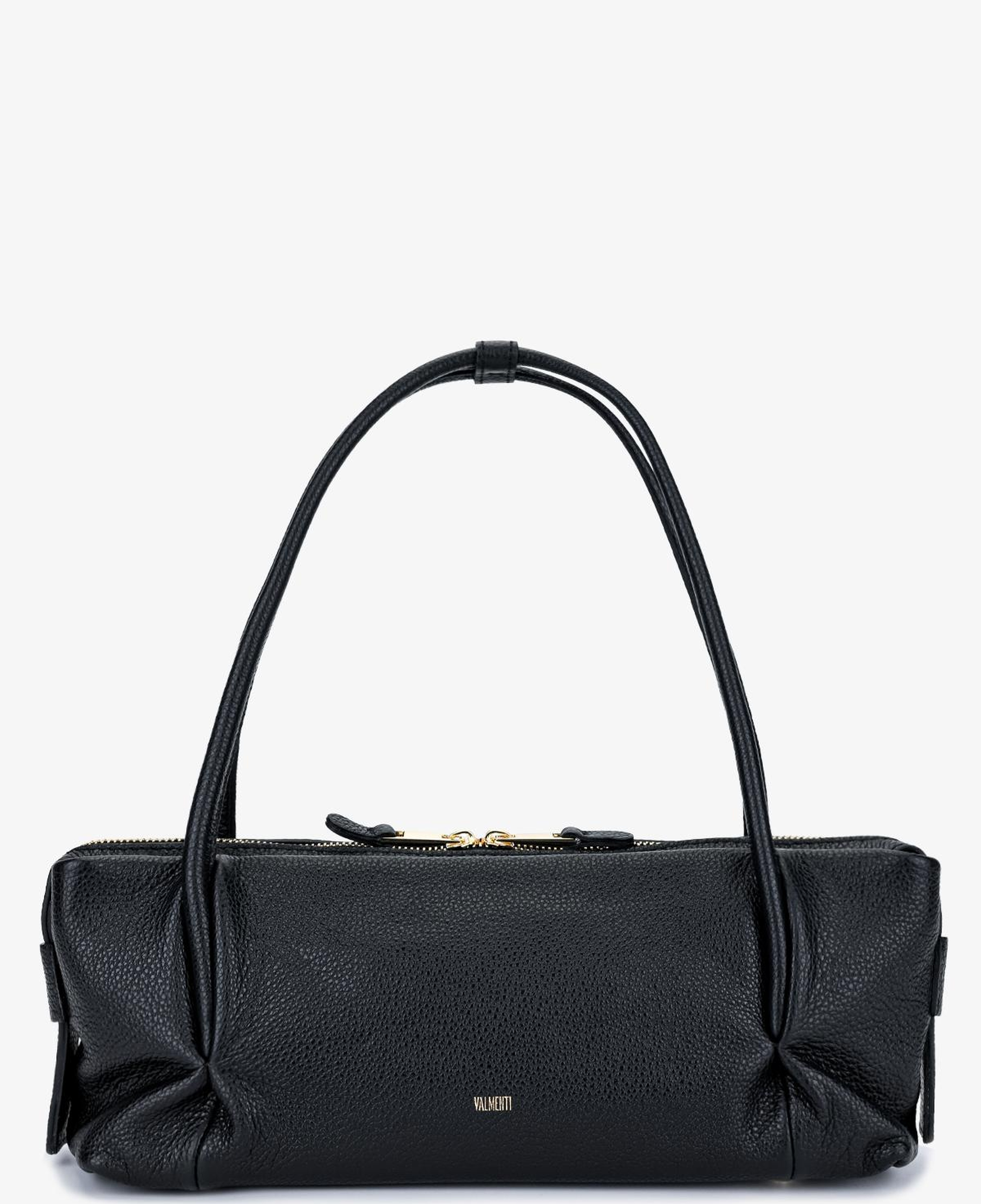 Valmenti Kadın Hakiki Deri Siyah Kol Çantası