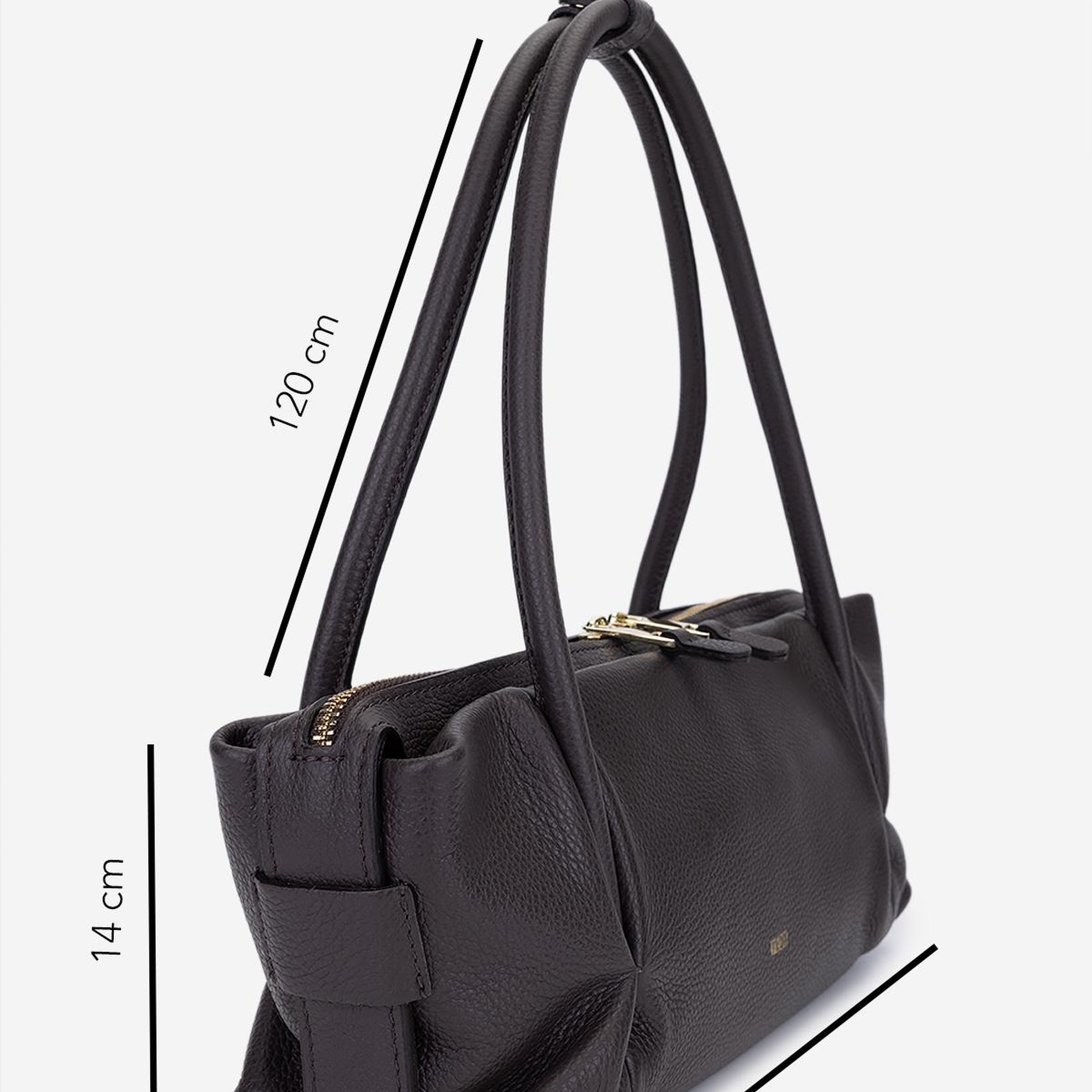 Valmenti Kadın Hakiki Deri Kahverengi Kol Çantası