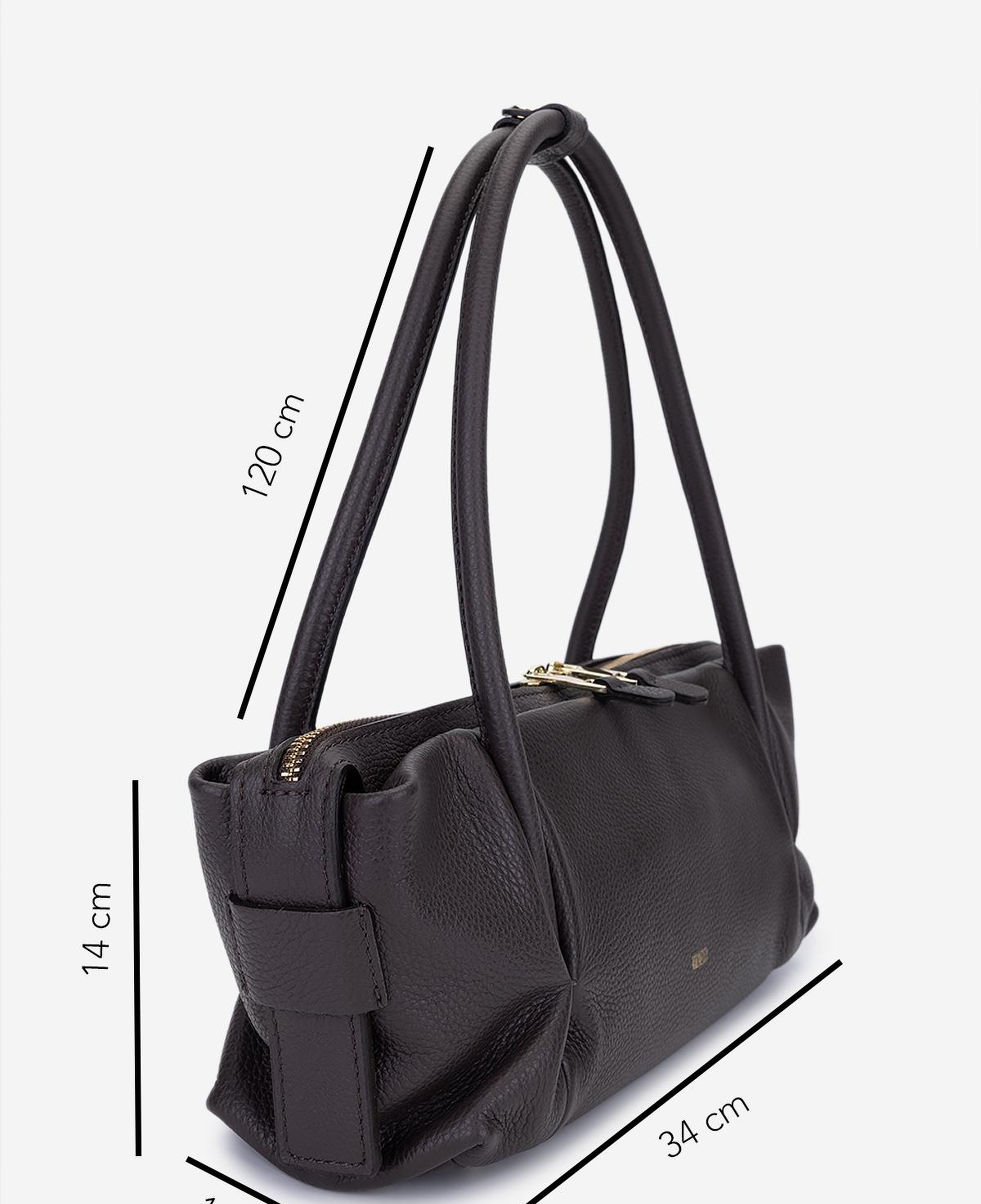 Valmenti Kadın Hakiki Deri Kahverengi Kol Çantası